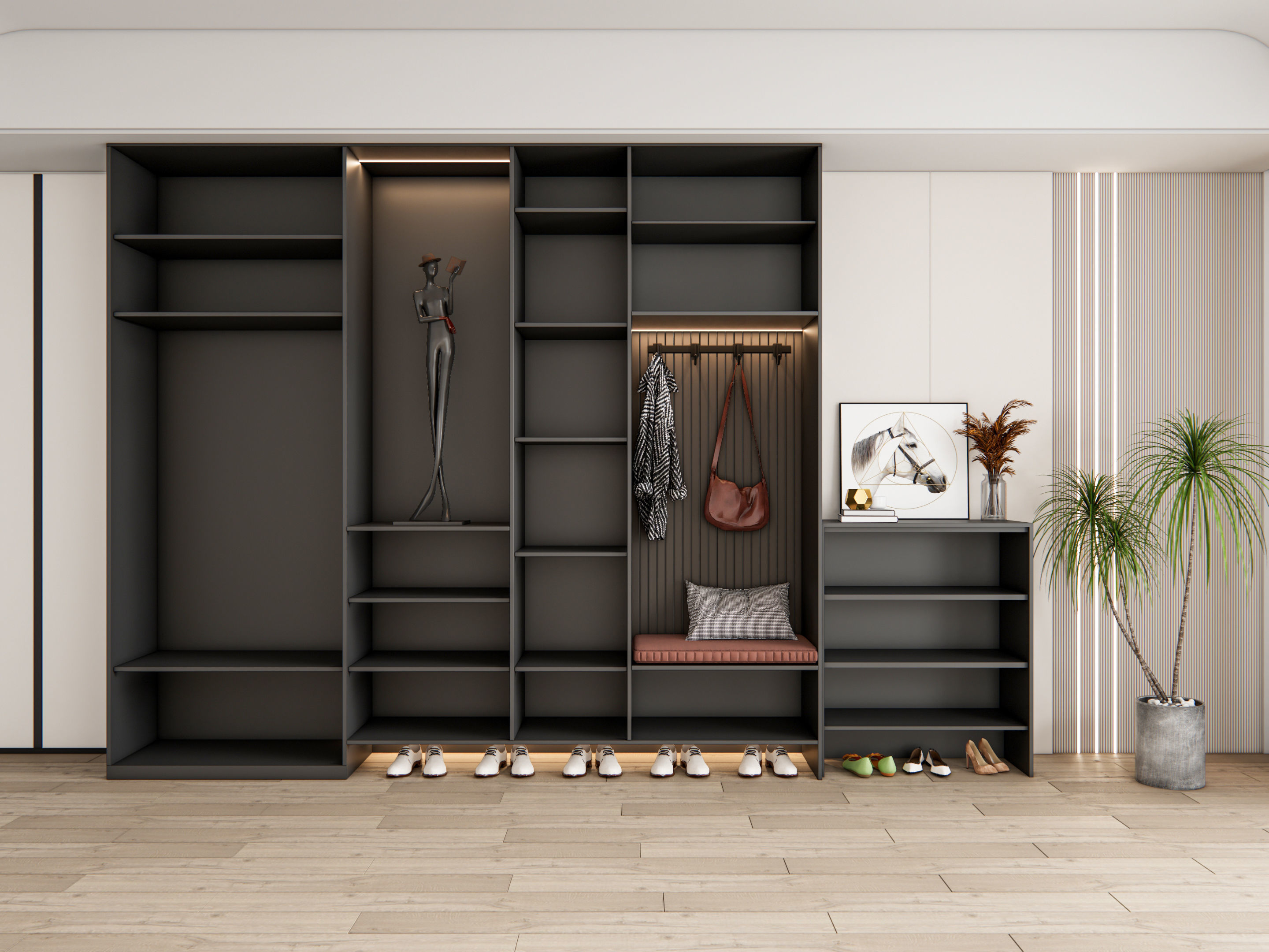 Entryway hallway entrance hall corridor furniture 15 3D model_1