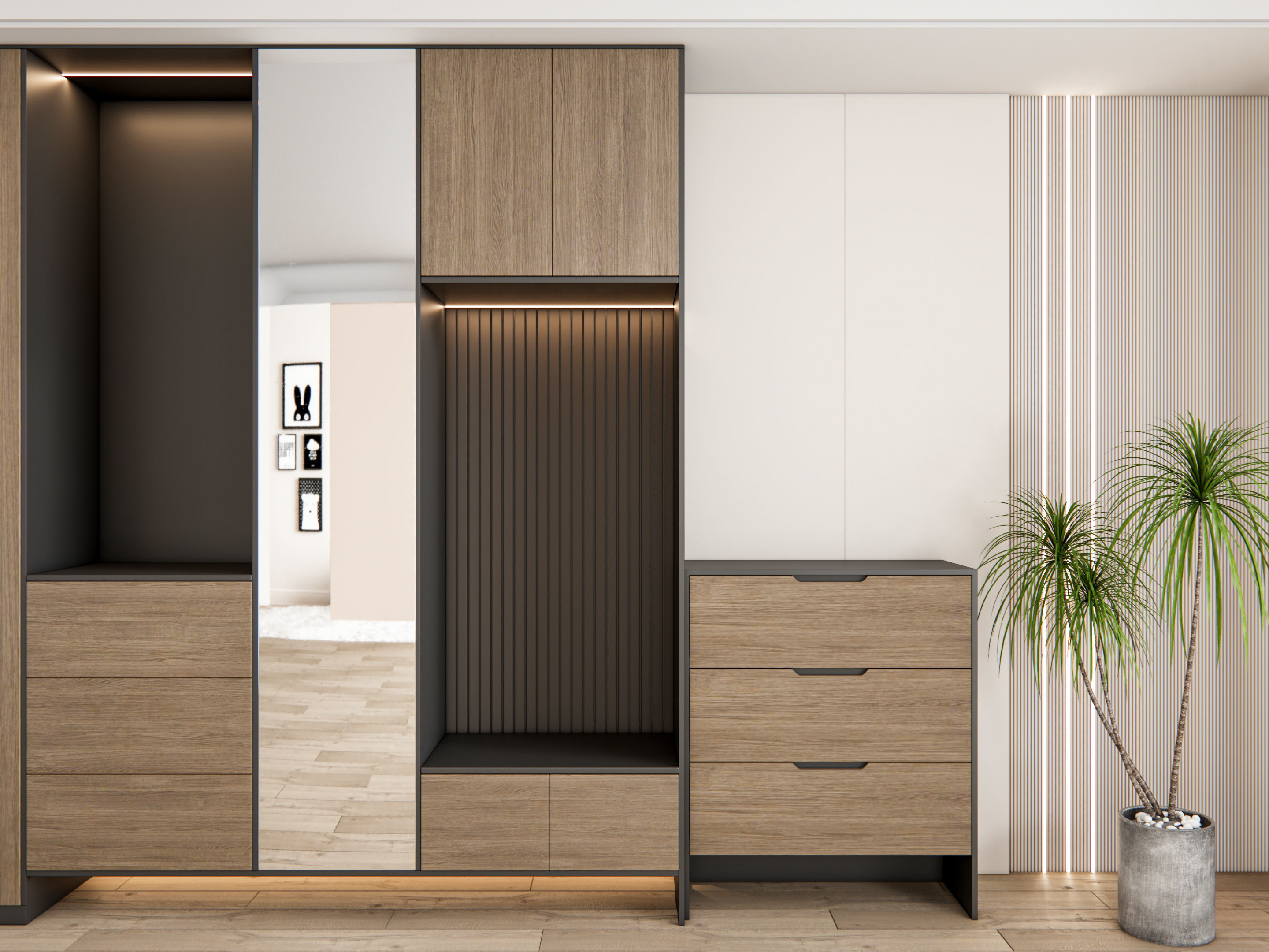 Entryway hallway entrance hall corridor furniture 15 3D model_2