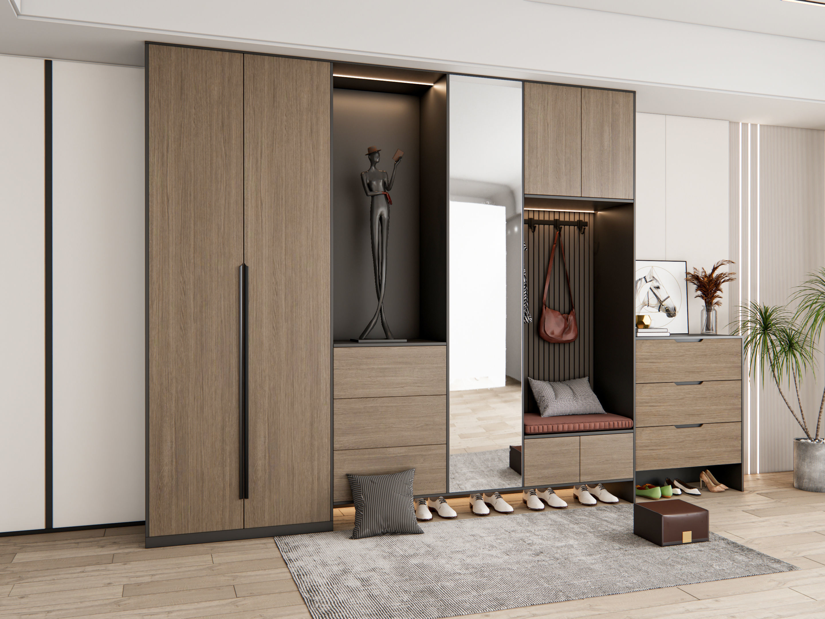 Entryway hallway entrance hall corridor furniture 15 3D model_17