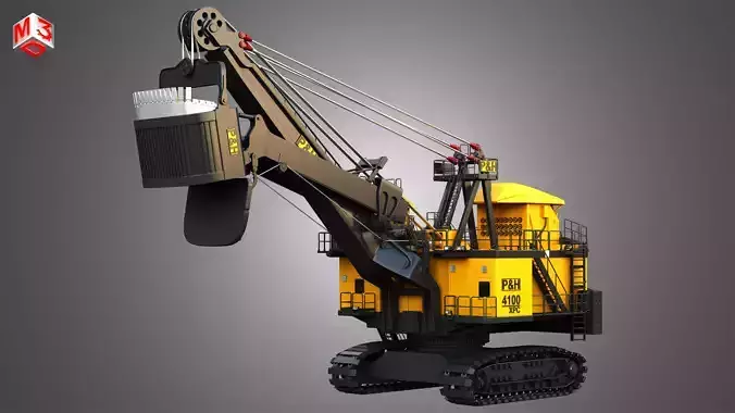 4100XPC Mining Electric Rope Shovel 3D model