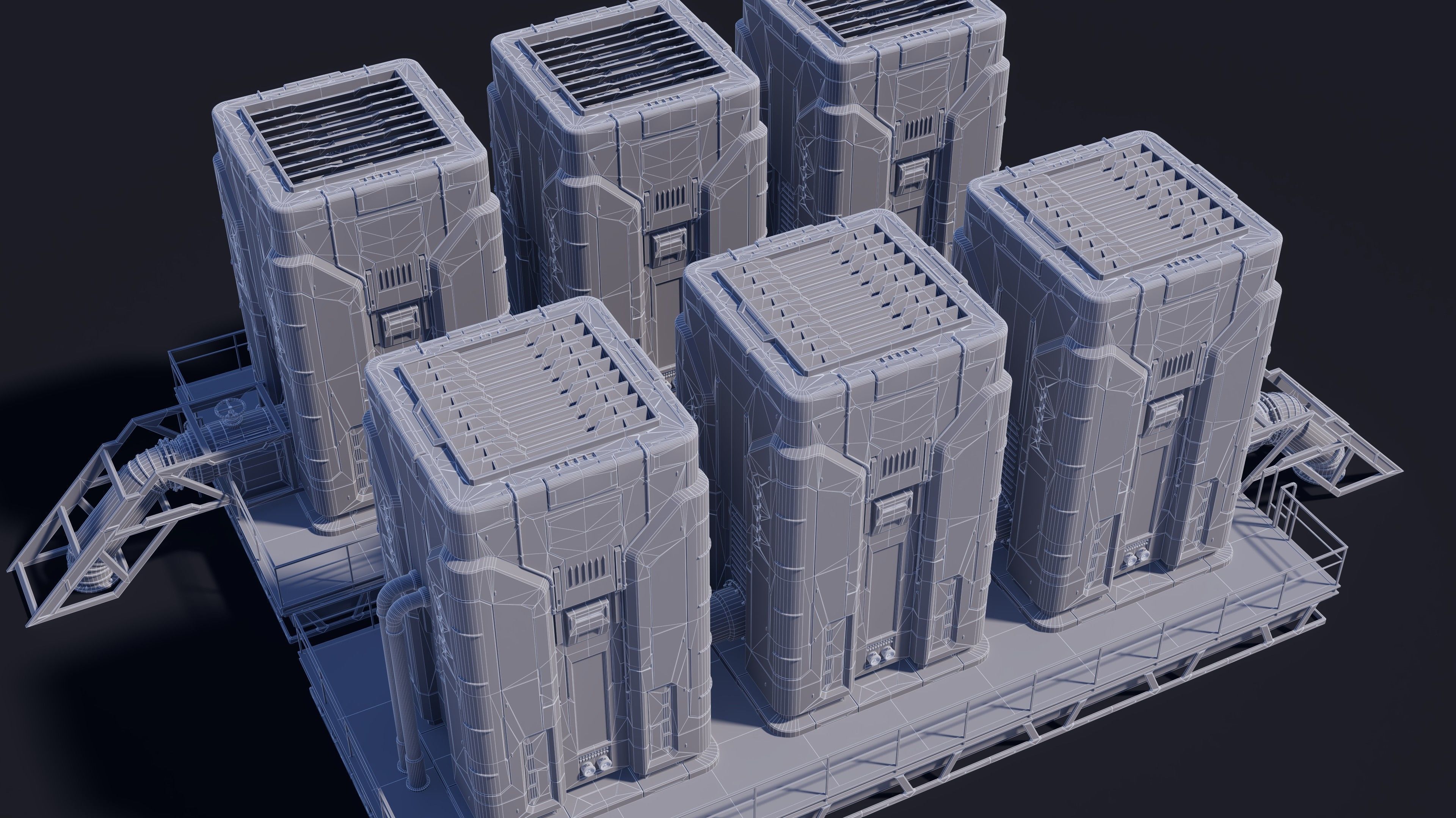 Sci-Fi Building 006 Industry-PBR Low-poly 3D model_17