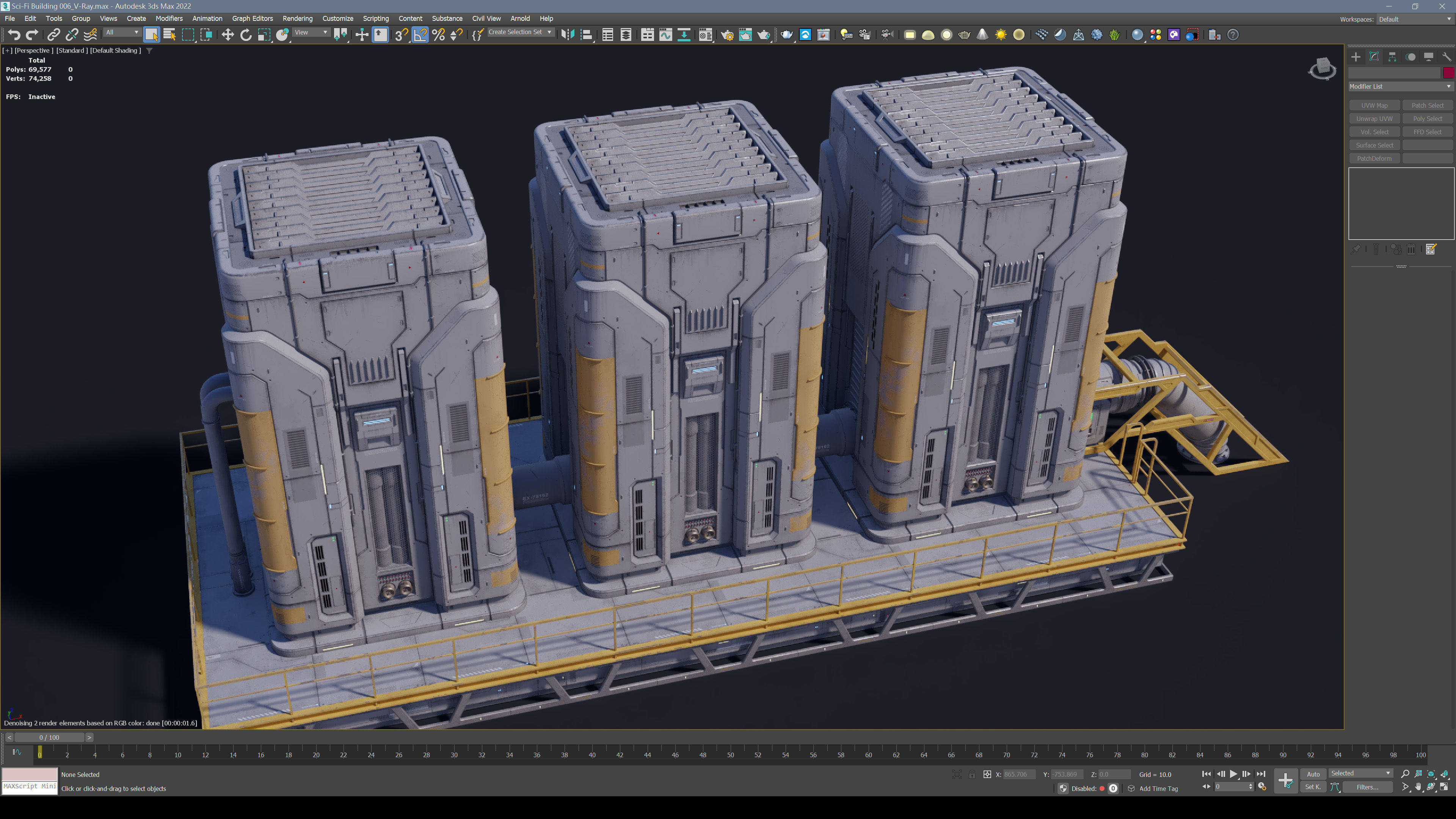 Sci-Fi Building 006 Industry-PBR Low-poly 3D model_2