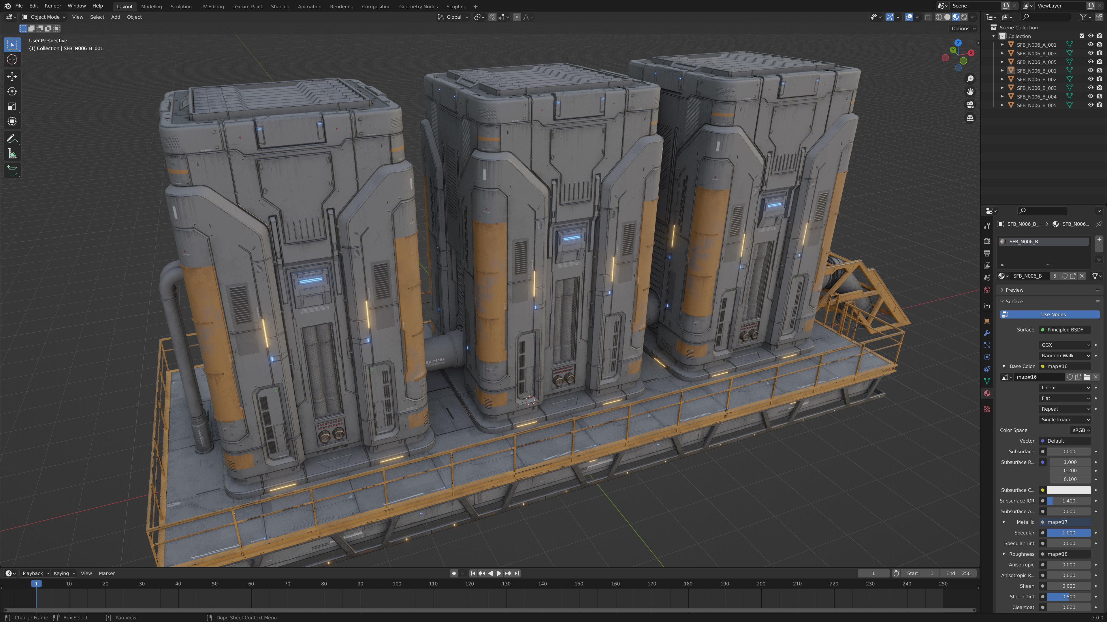 Sci-Fi Building 006 Industry-PBR Low-poly 3D model_5