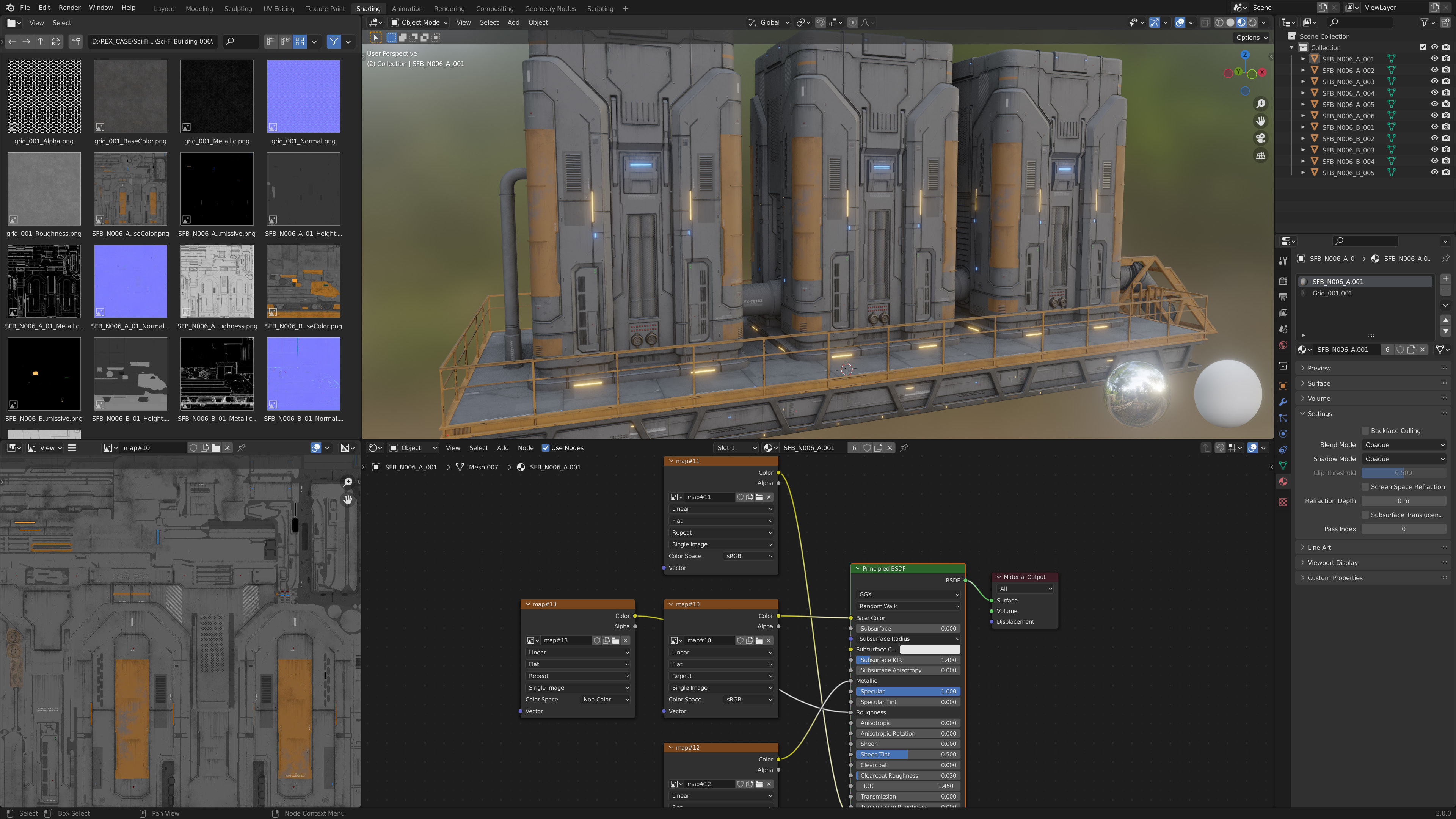 Sci-Fi Building 006 Industry-PBR Low-poly 3D model_7
