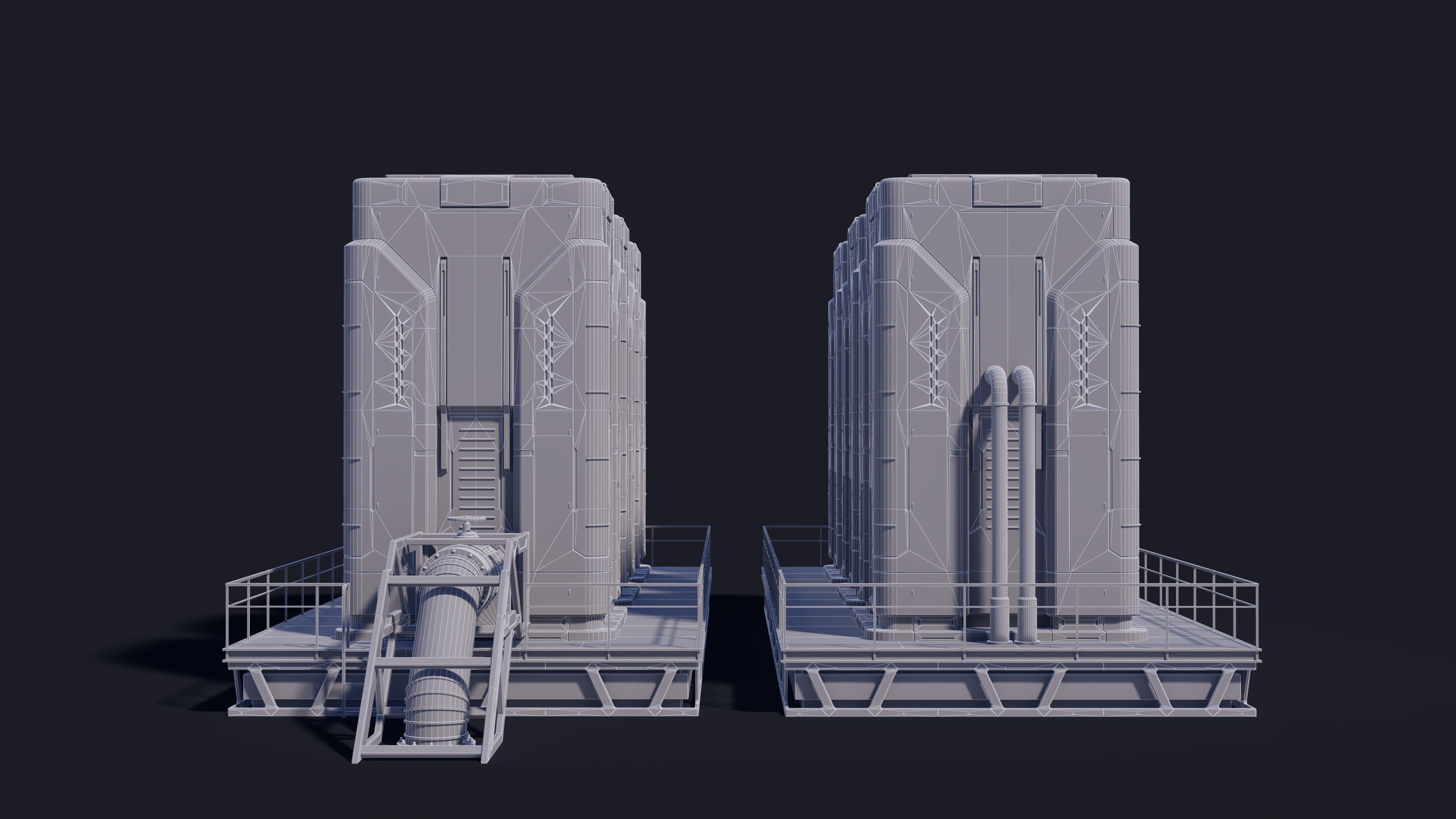 Sci-Fi Building 006 Industry-PBR Low-poly 3D model_15