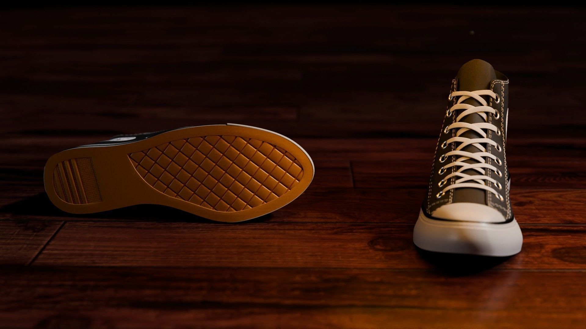 Chuck Taylor All Star Shoes 3D model_4