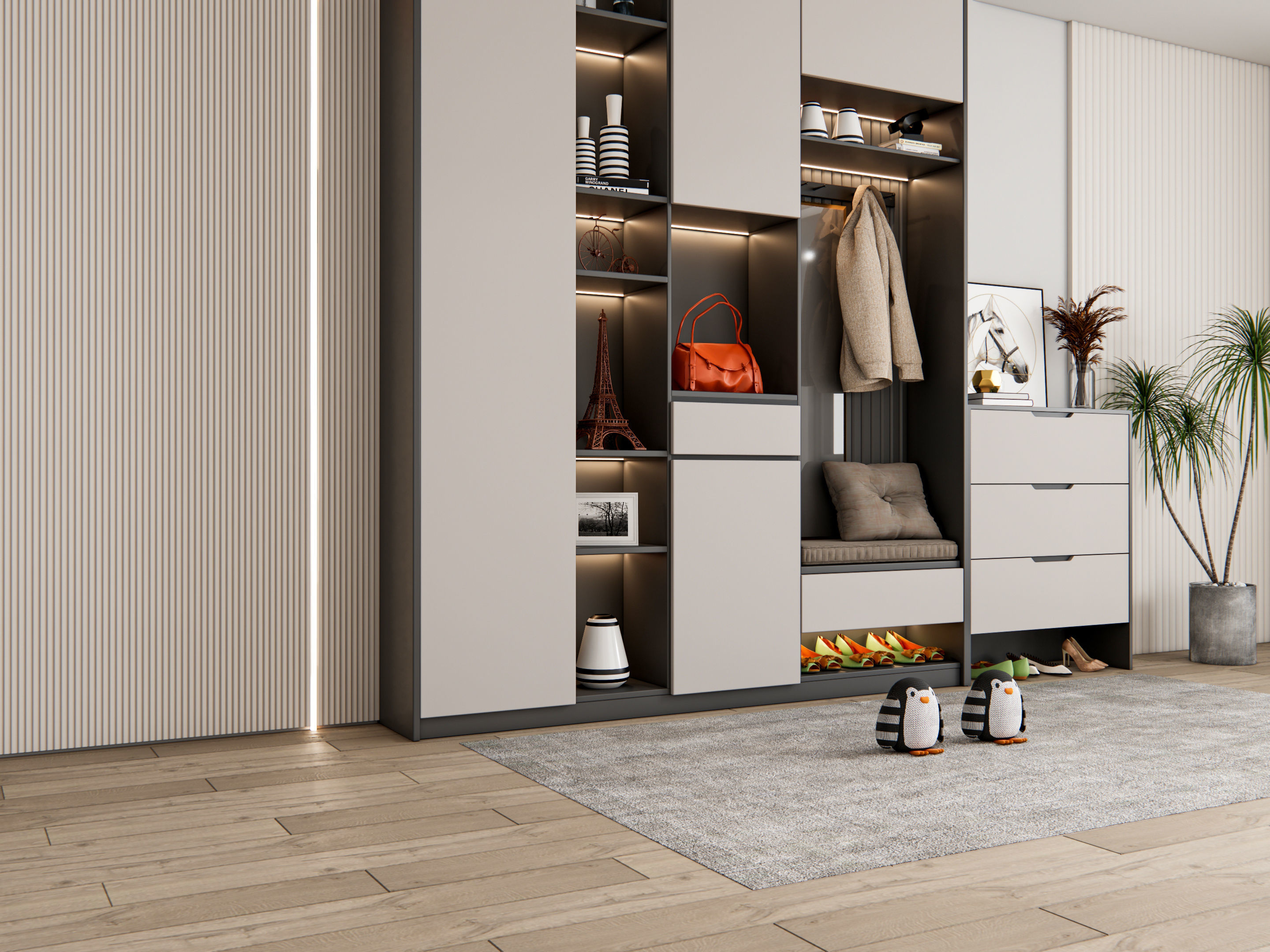 Entryway hallway entrance hall corridor furniture 16 3D model_17