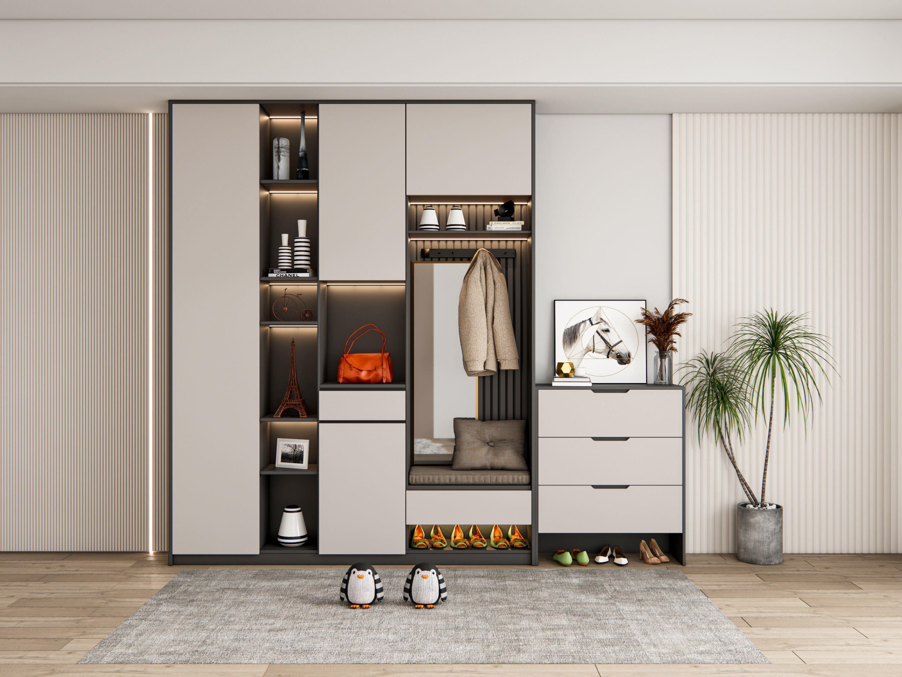 Entryway hallway entrance hall corridor furniture 16 3D model_8