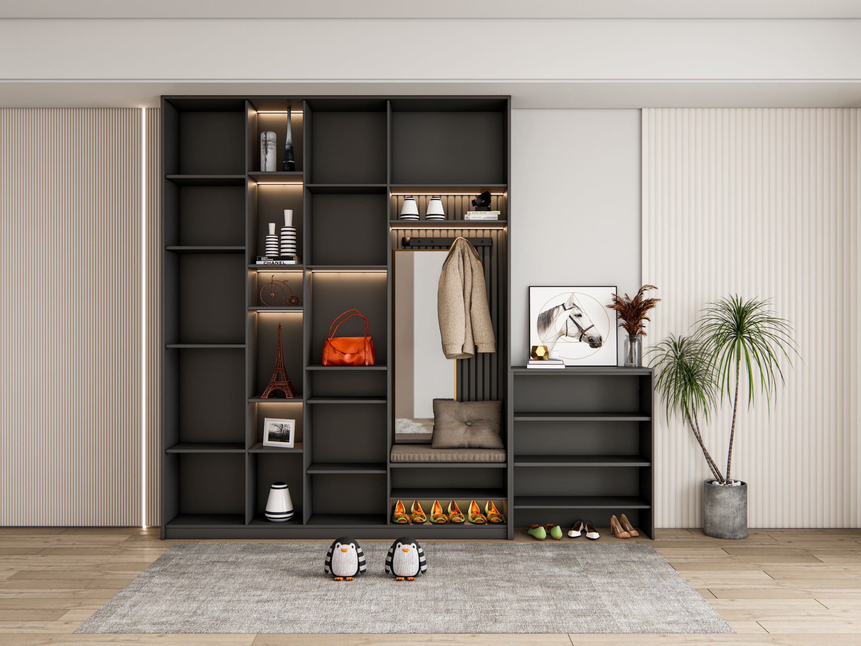 Entryway hallway entrance hall corridor furniture 16 3D model_11