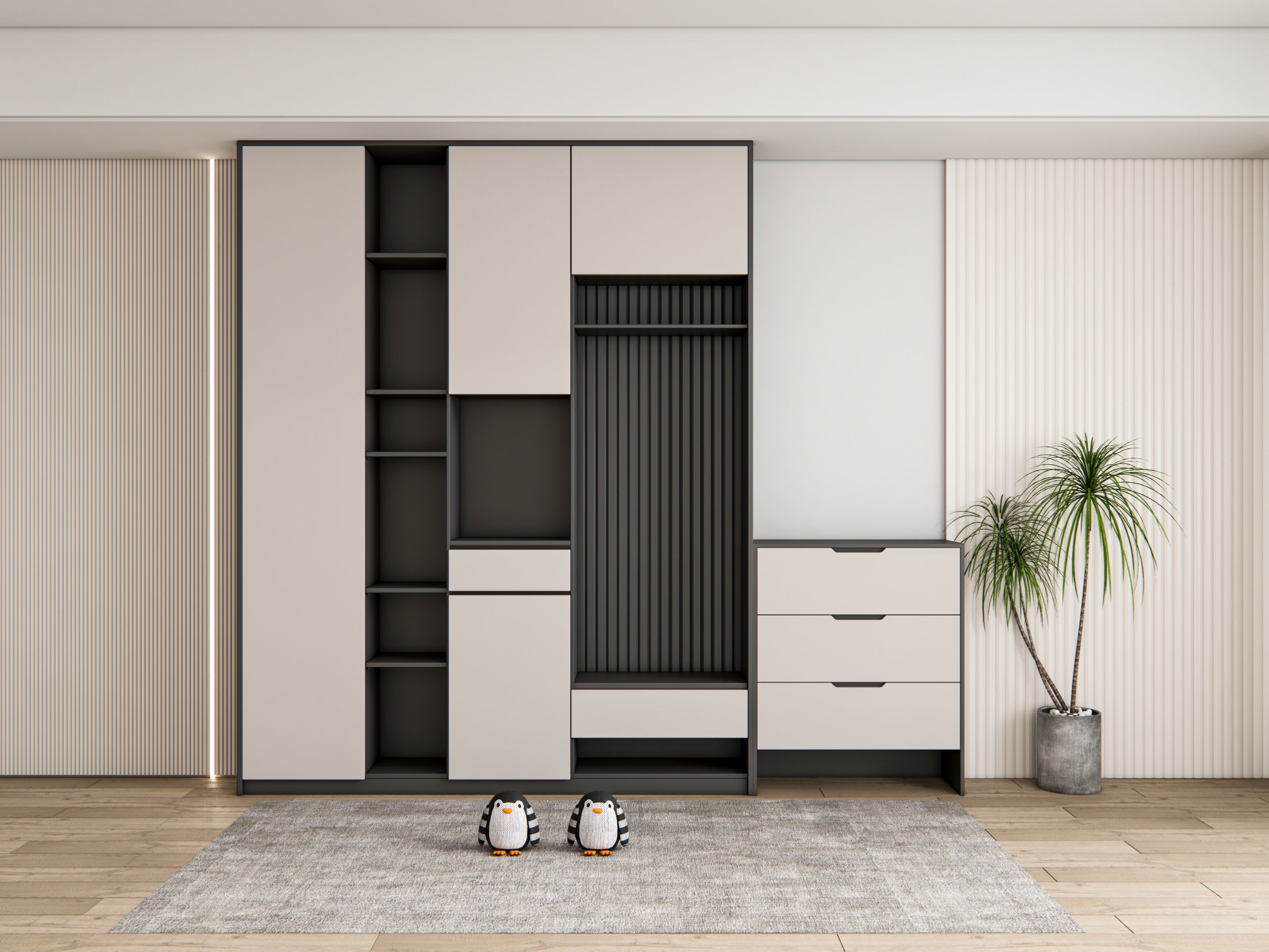 Entryway hallway entrance hall corridor furniture 16 3D model_16