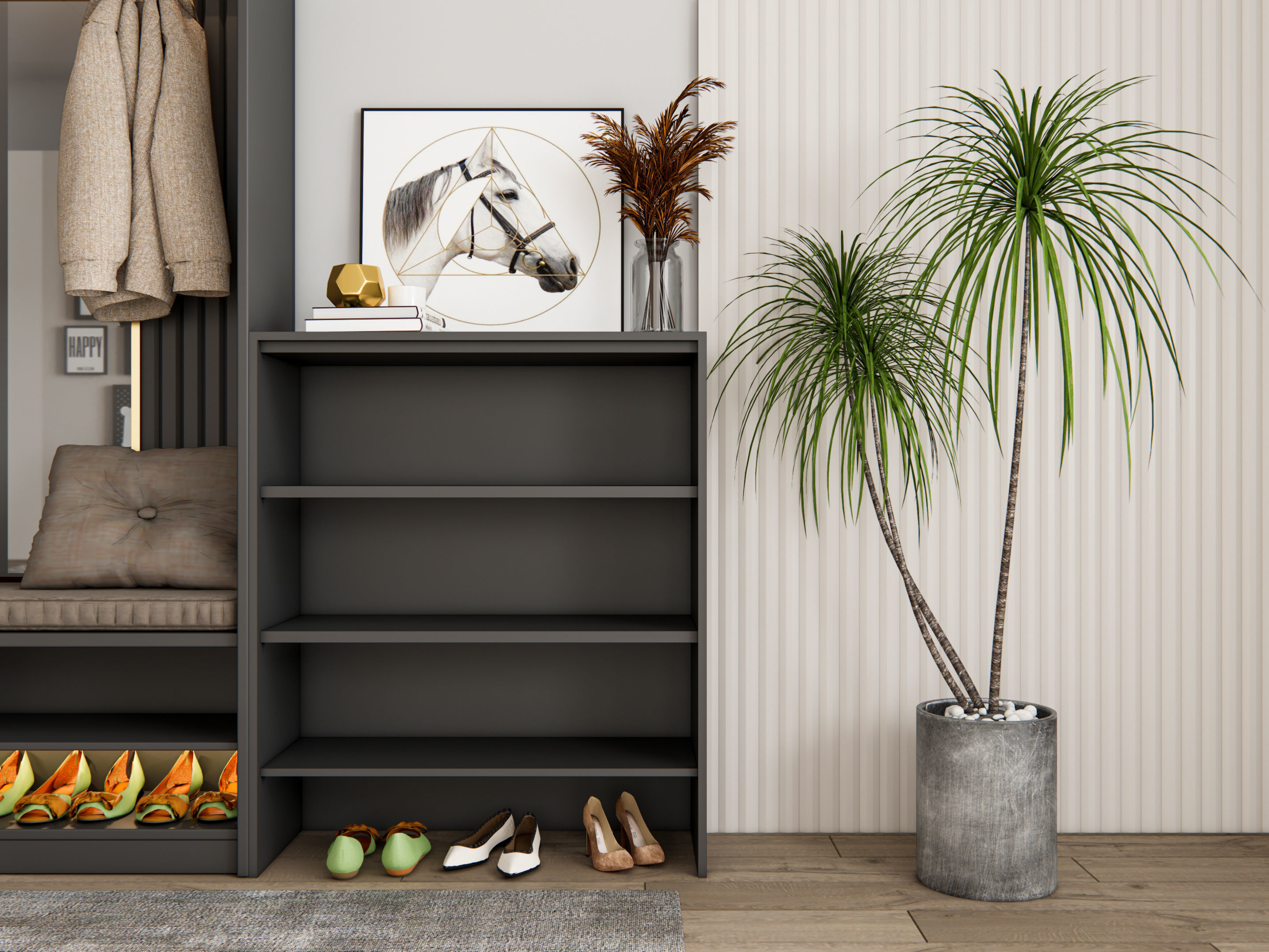 Entryway hallway entrance hall corridor furniture 16 3D model_5