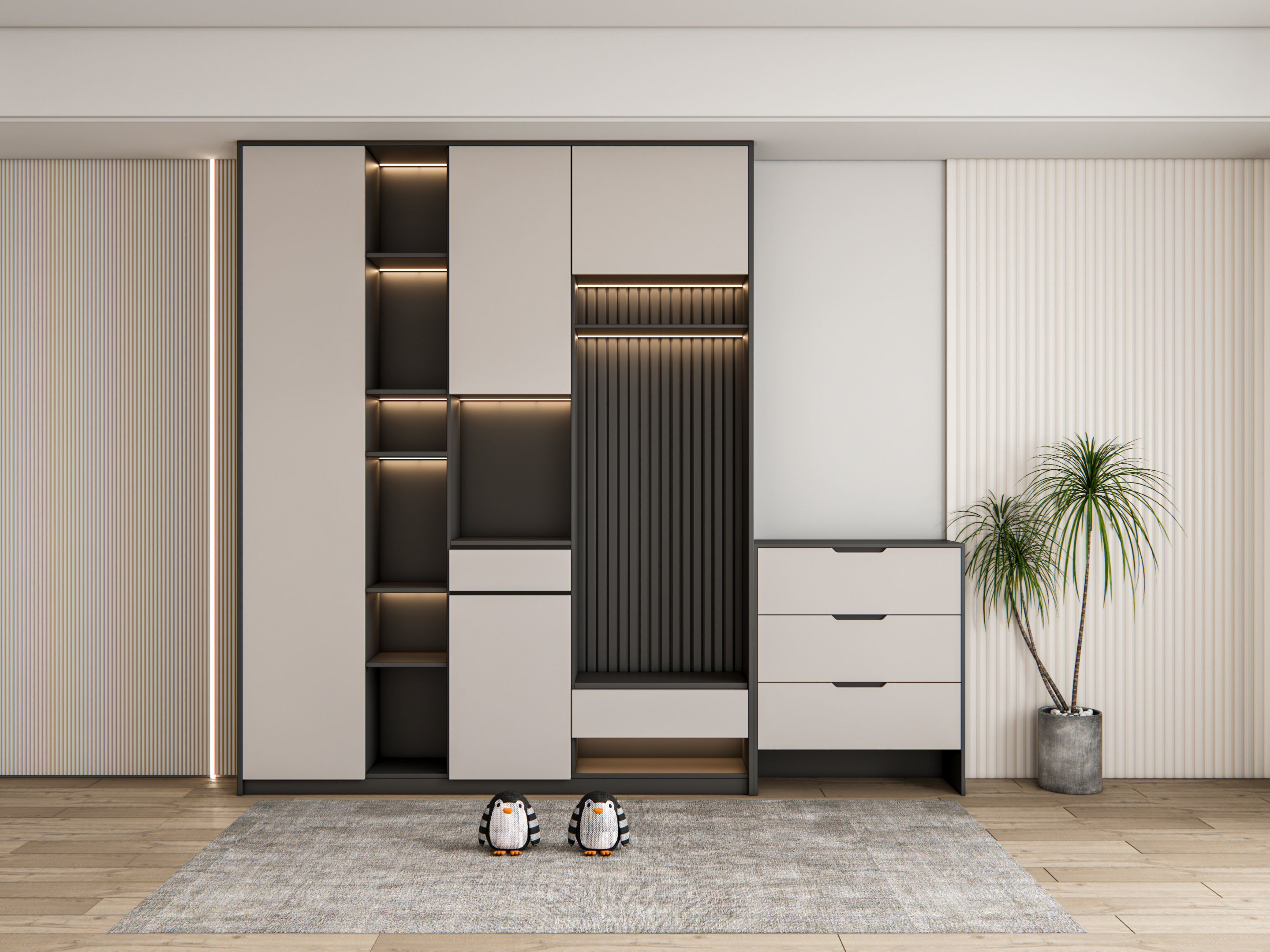 Entryway hallway entrance hall corridor furniture 16 3D model_6