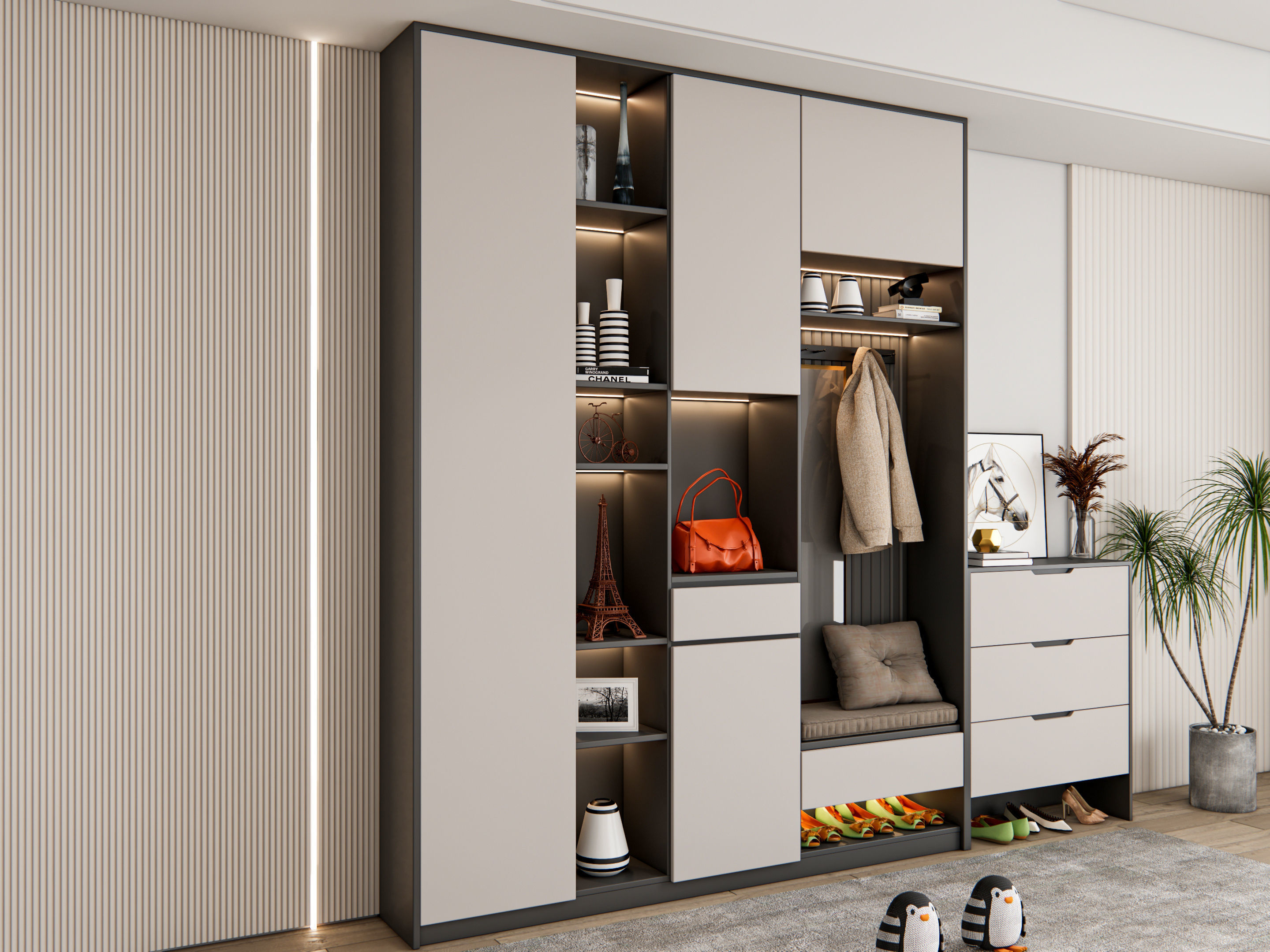 Entryway hallway entrance hall corridor furniture 16 3D model_15