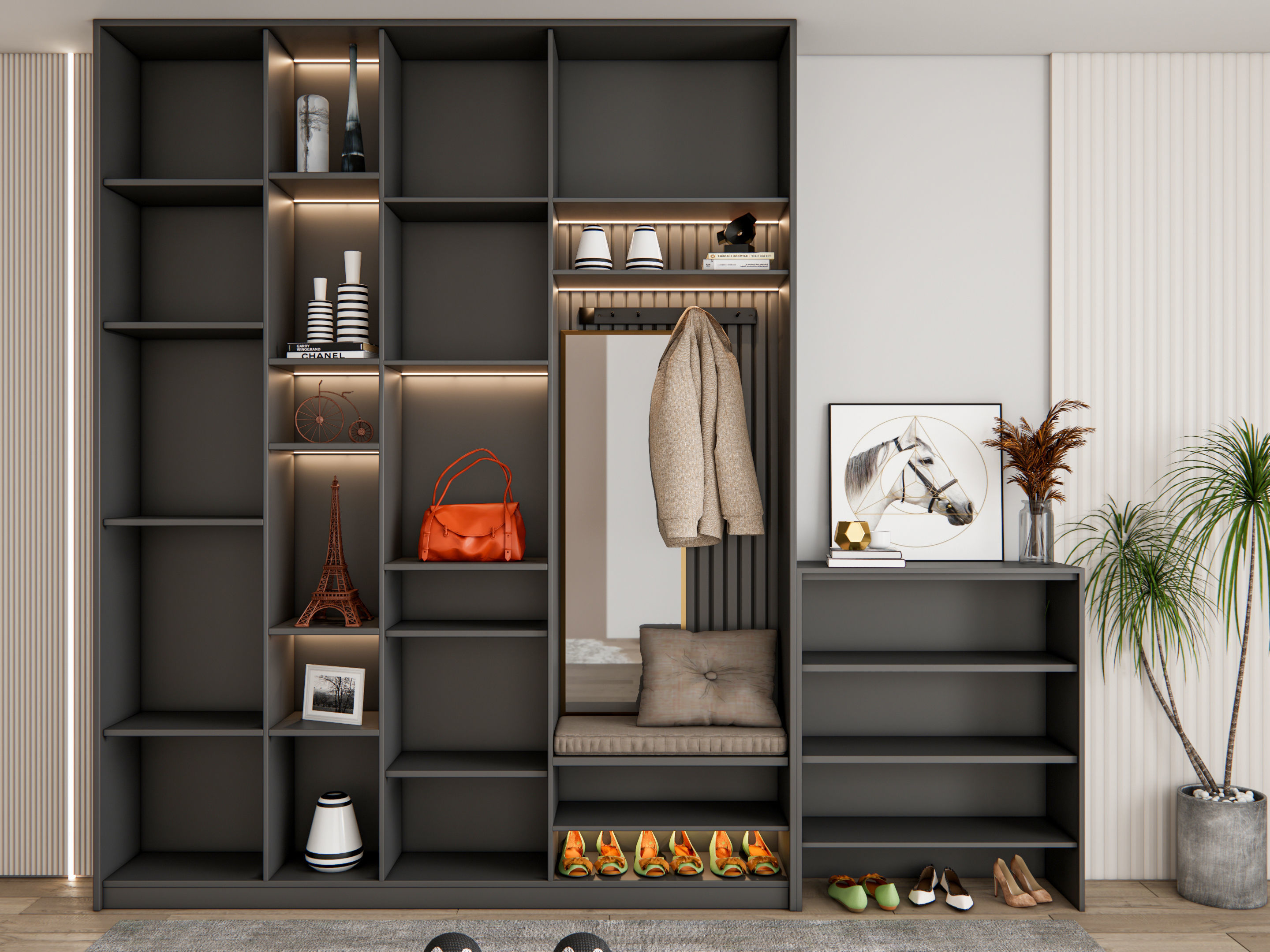 Entryway hallway entrance hall corridor furniture 16 3D model_3