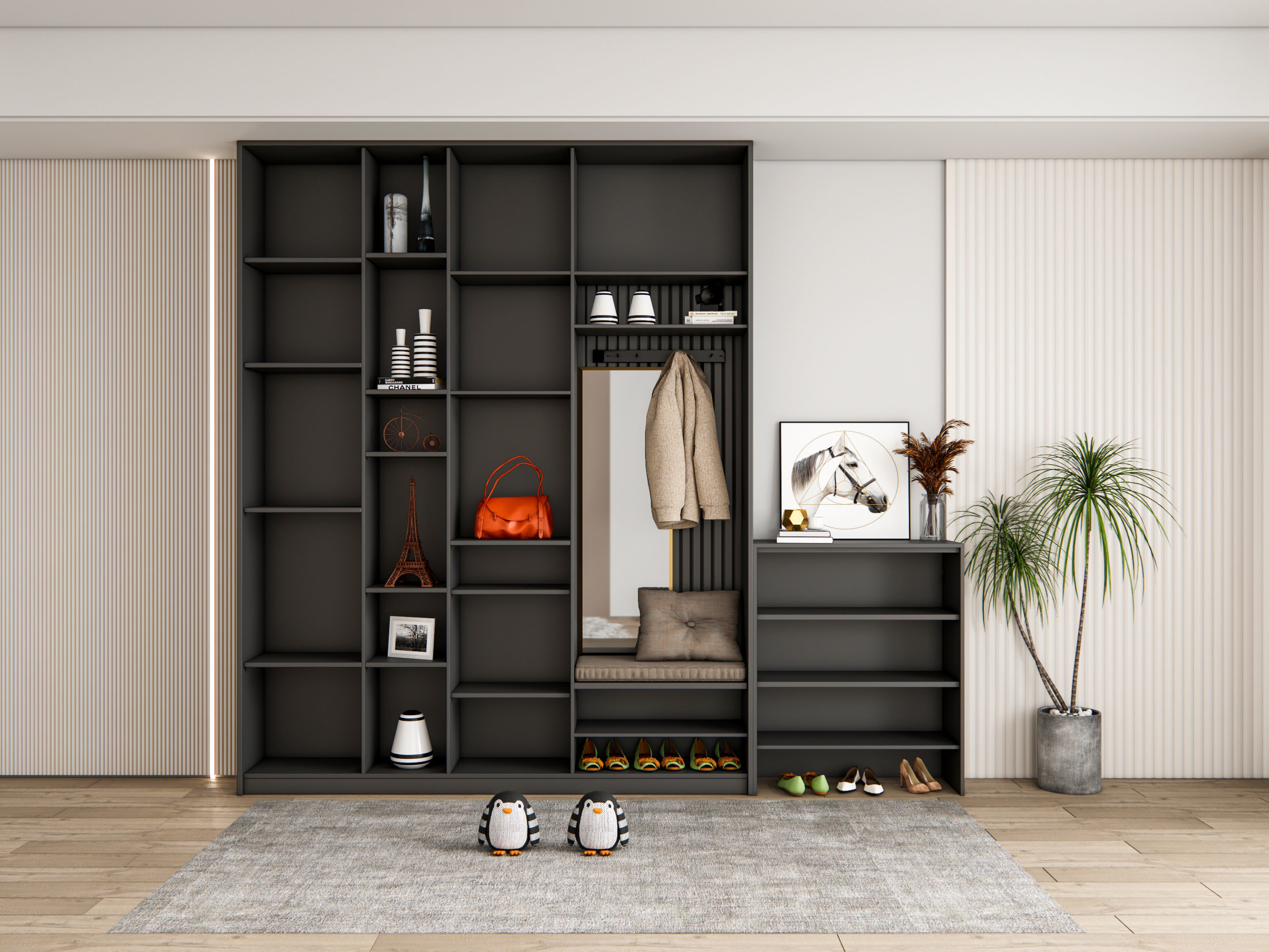 Entryway hallway entrance hall corridor furniture 16 3D model_14