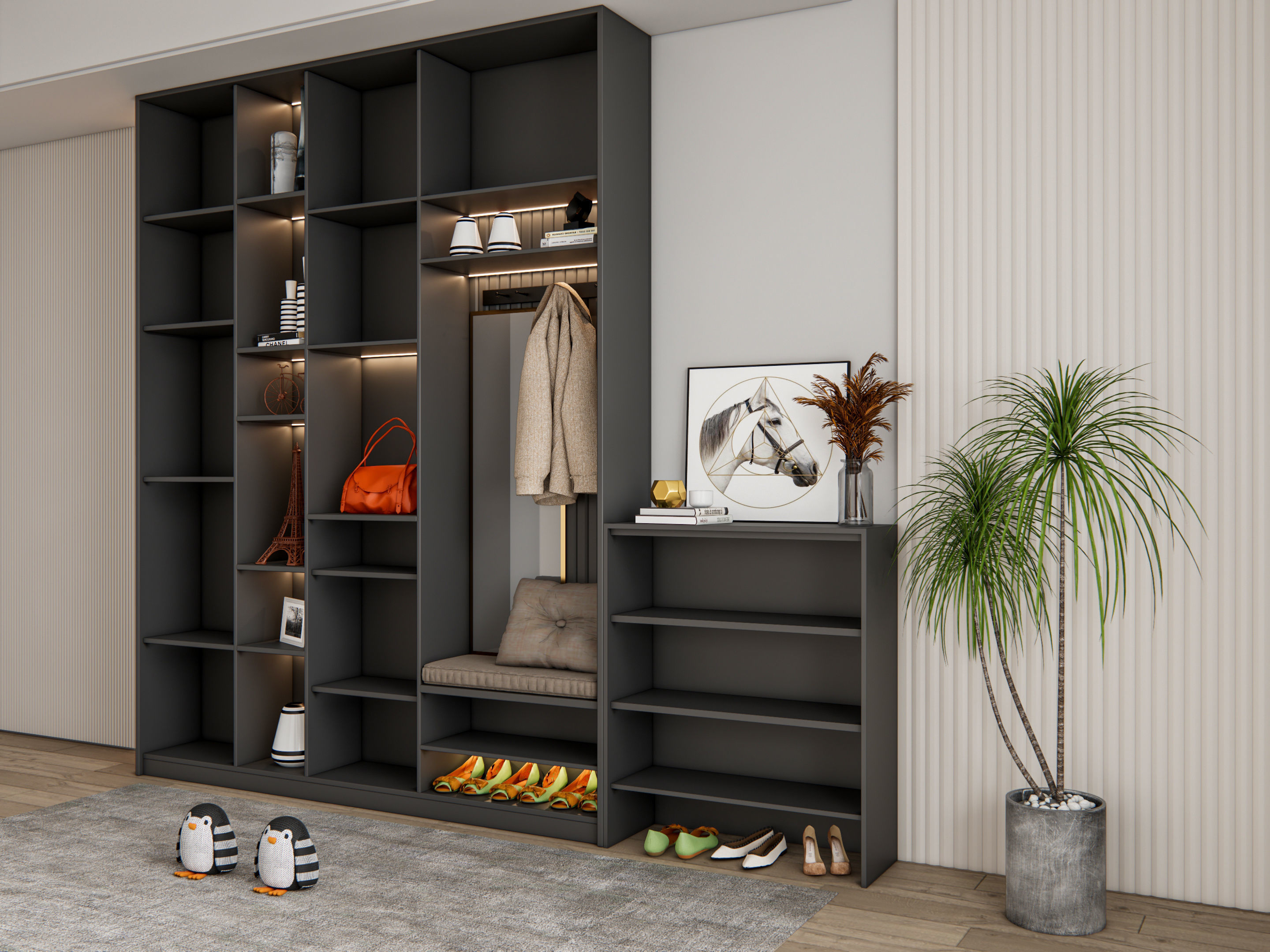 Entryway hallway entrance hall corridor furniture 16 3D model_1