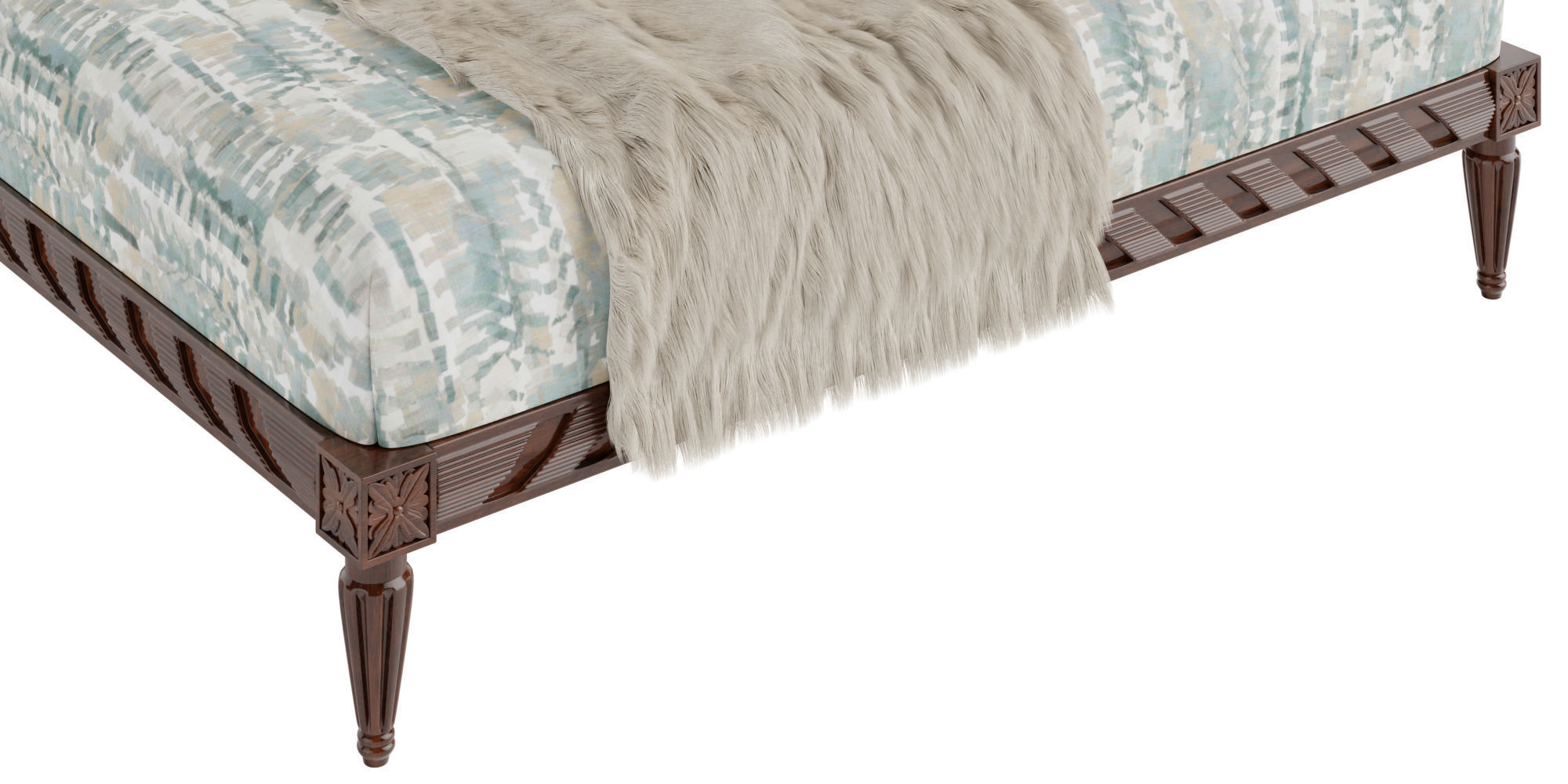 Alyson Wooden Bed 3D model_2