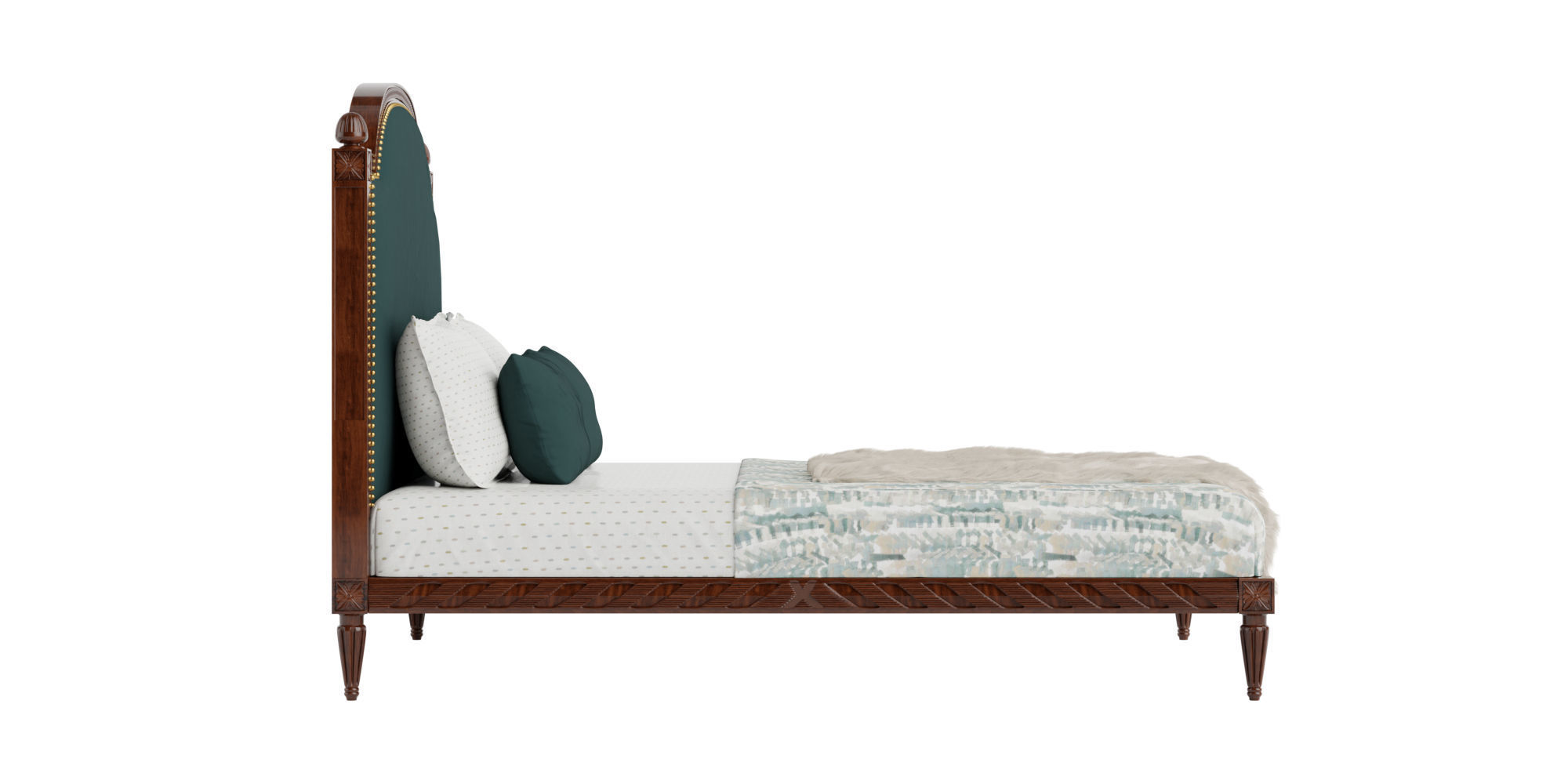 Alyson Wooden Bed 3D model_3