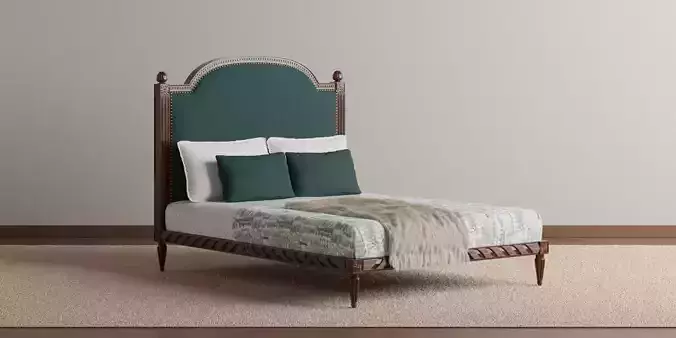 Alyson Wooden Bed 3D model