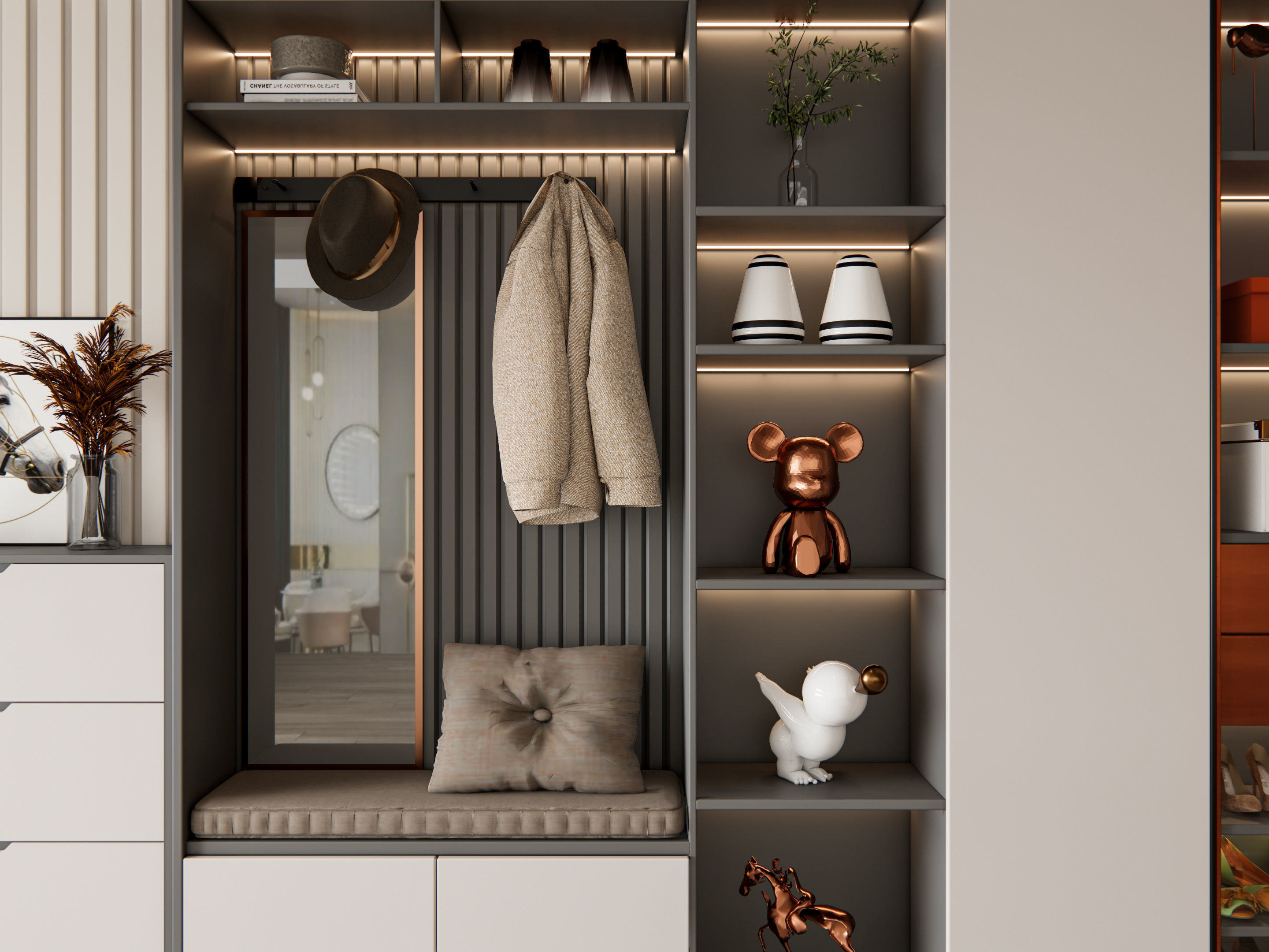 Entryway hallway entrance hall corridor furniture 17 3D model_16