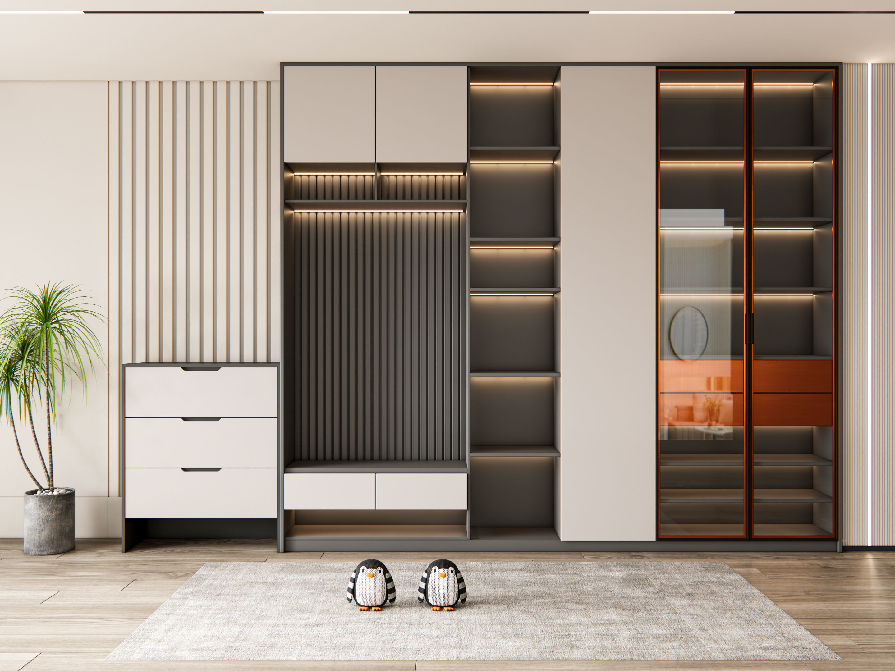 Entryway hallway entrance hall corridor furniture 17 3D model_4