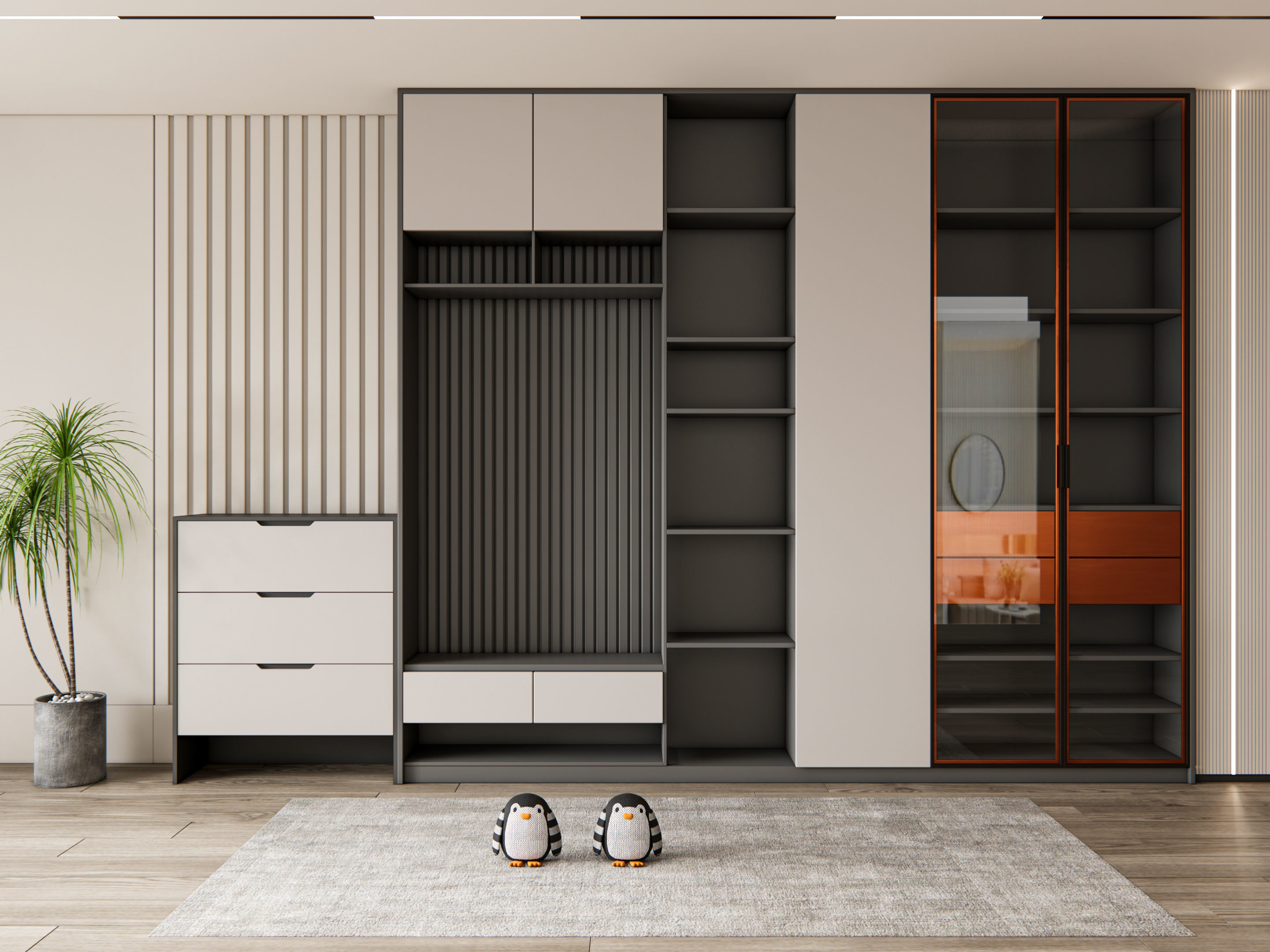 Entryway hallway entrance hall corridor furniture 17 3D model_10