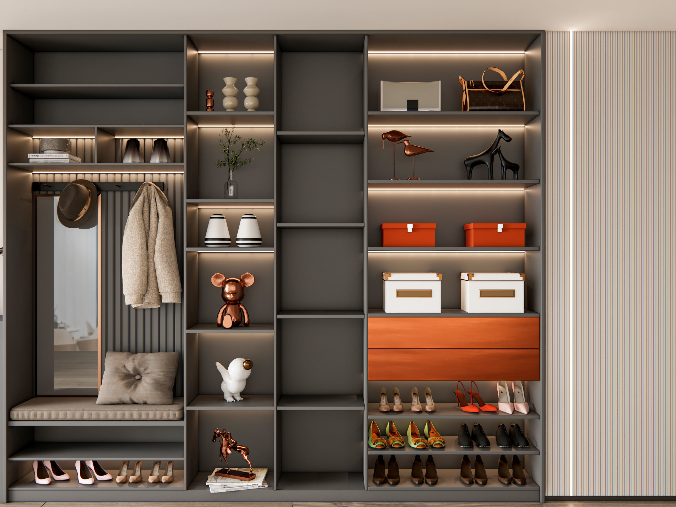 Entryway hallway entrance hall corridor furniture 17 3D model_3