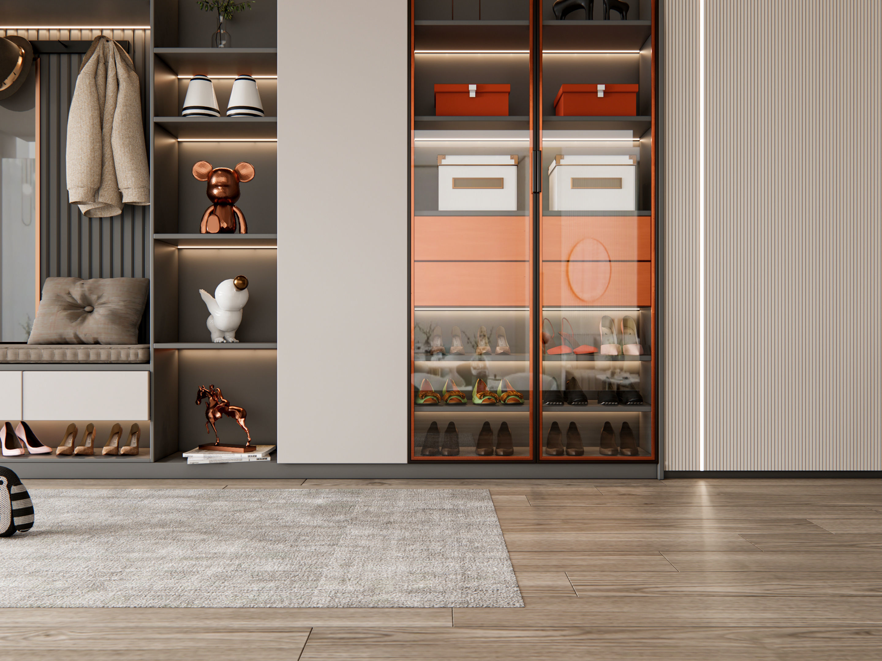 Entryway hallway entrance hall corridor furniture 17 3D model_12