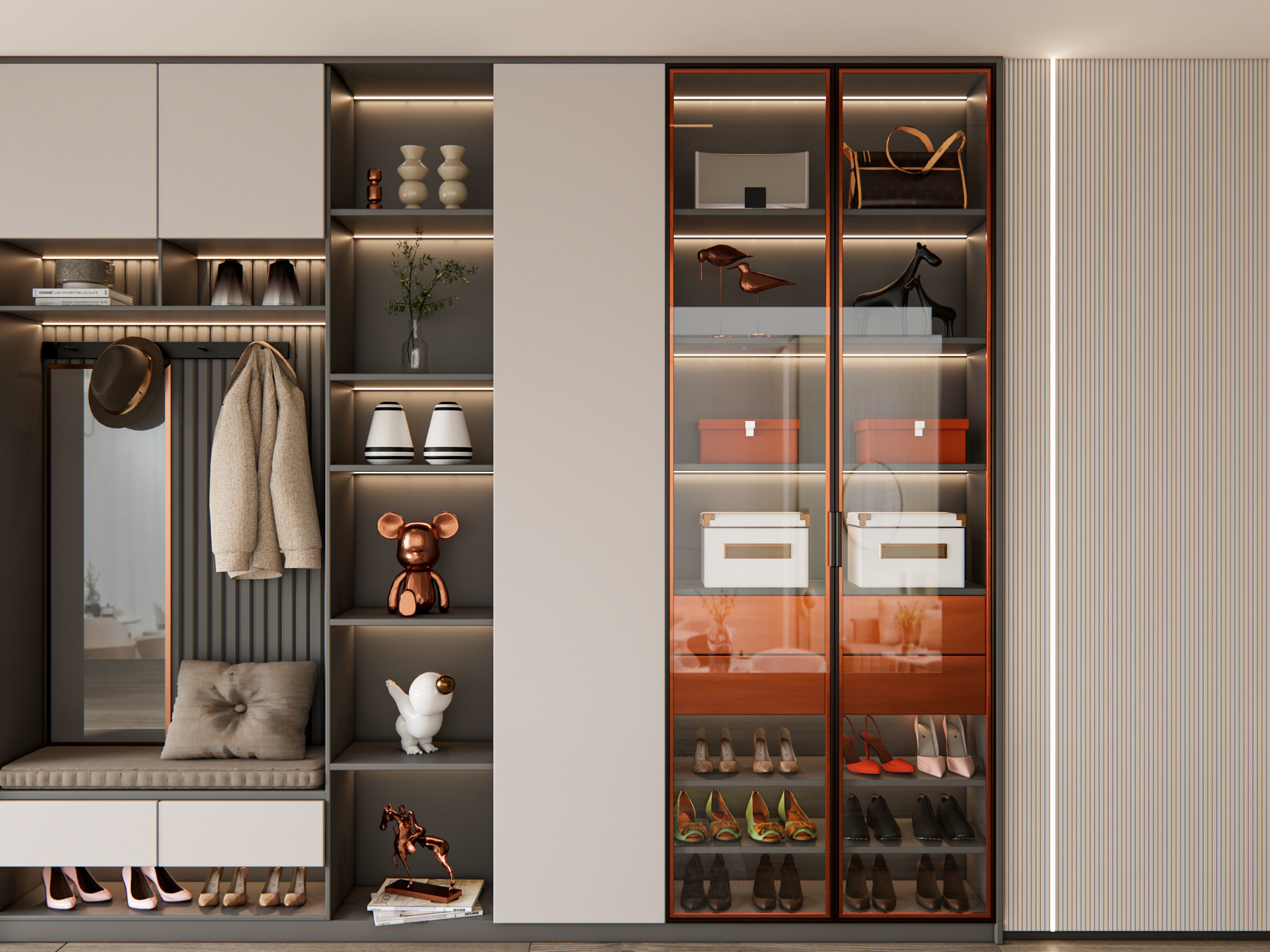 Entryway hallway entrance hall corridor furniture 17 3D model_2