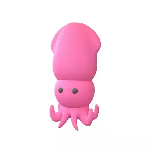 Cartoon Squid Character V2 003