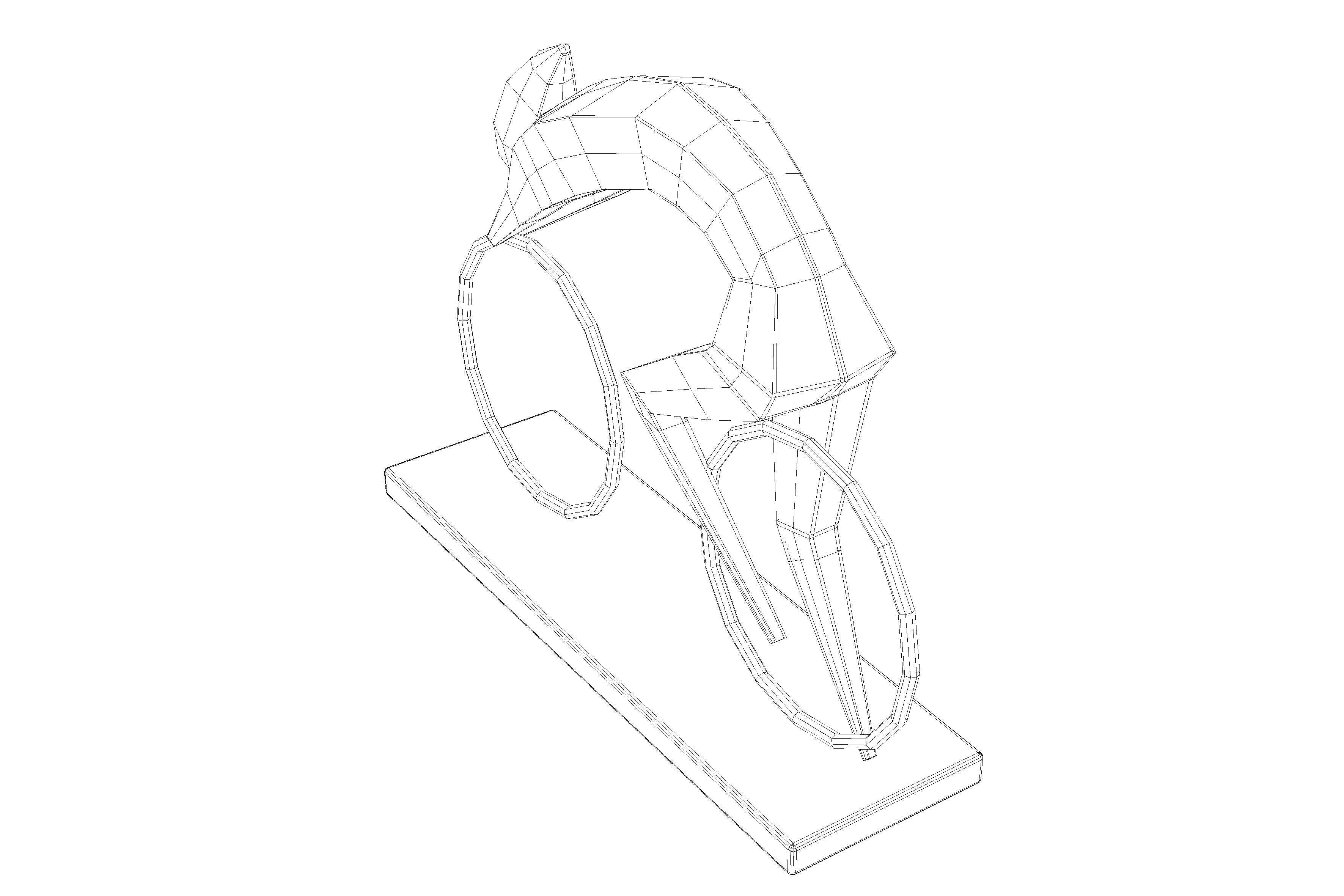 Stylized Cyclist Trophy Sculpture 3D model_13