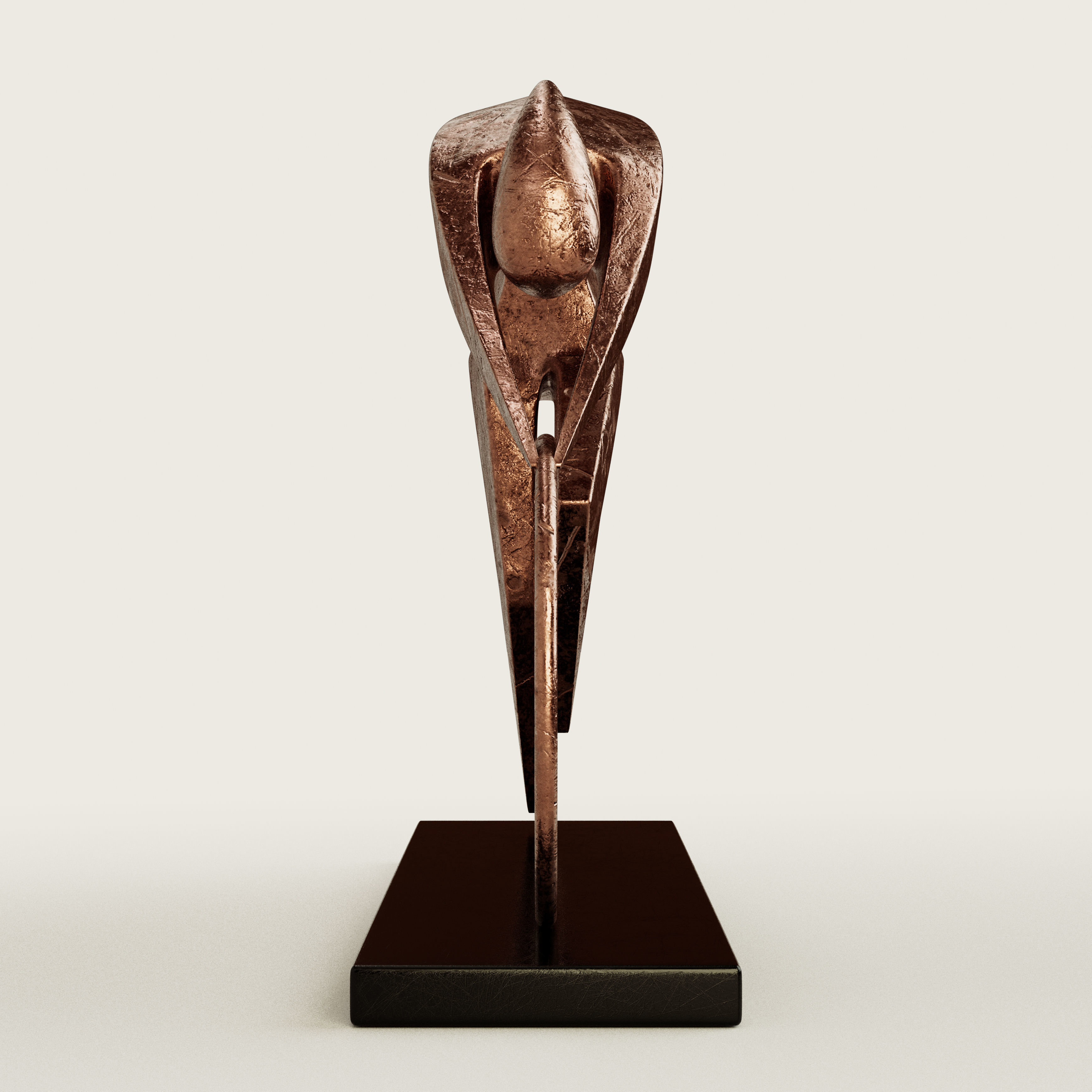 Stylized Cyclist Trophy Sculpture 3D model_7