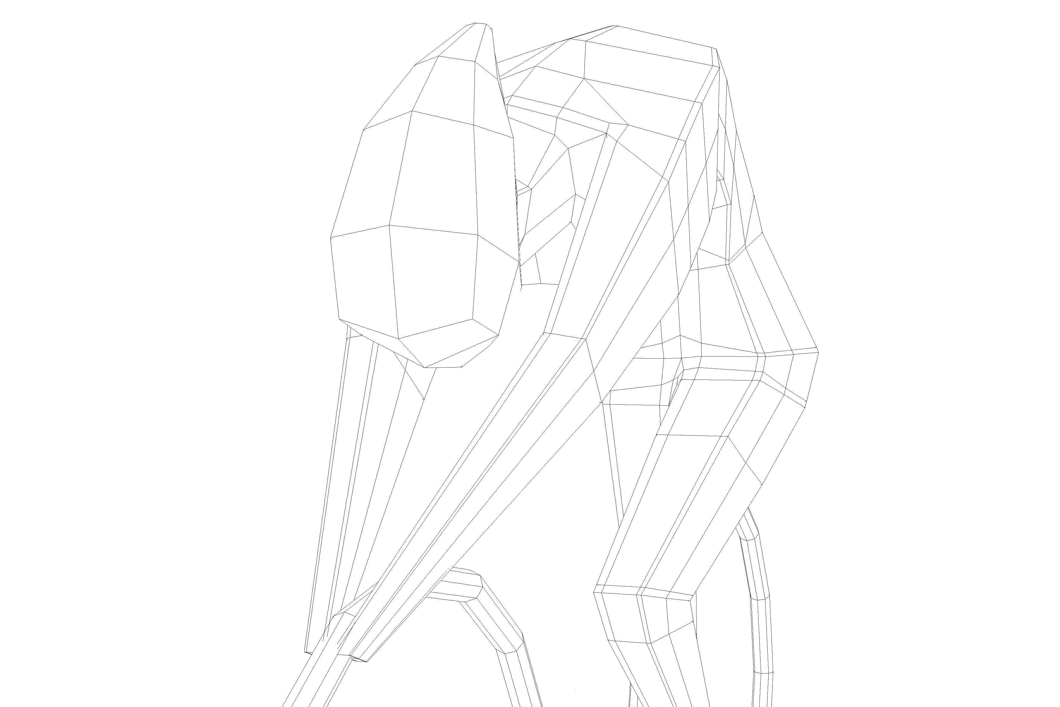 Stylized Cyclist Trophy Sculpture 3D model_15