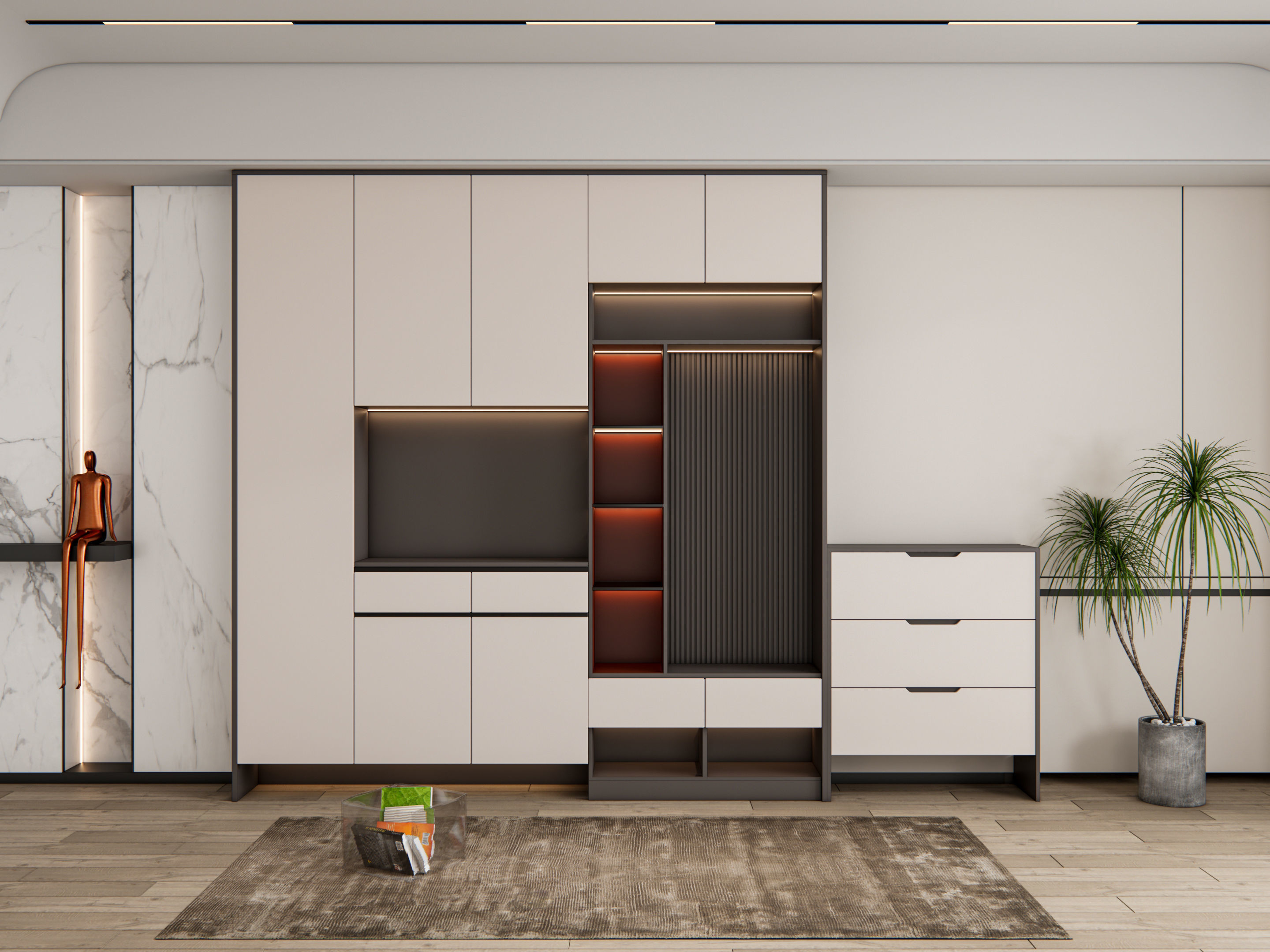 Entryway hallway entrance hall corridor furniture 18 3D model_9