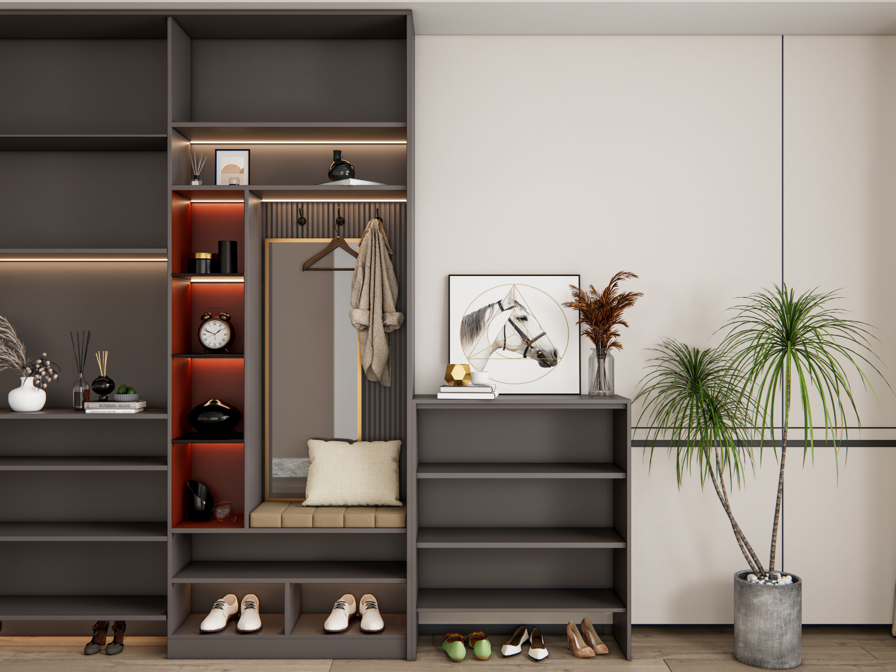 Entryway hallway entrance hall corridor furniture 18 3D model_2