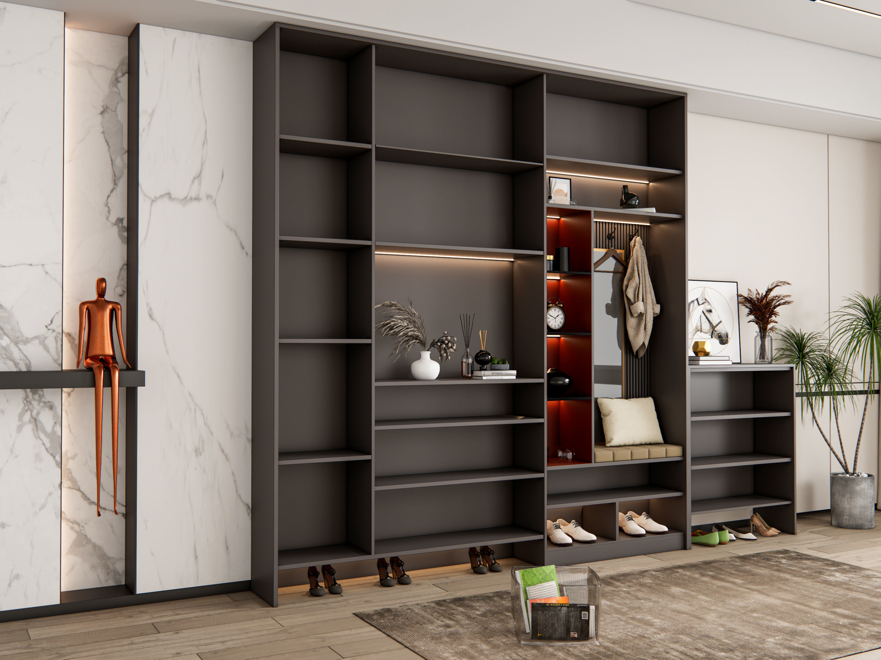 Entryway hallway entrance hall corridor furniture 18 3D model_15