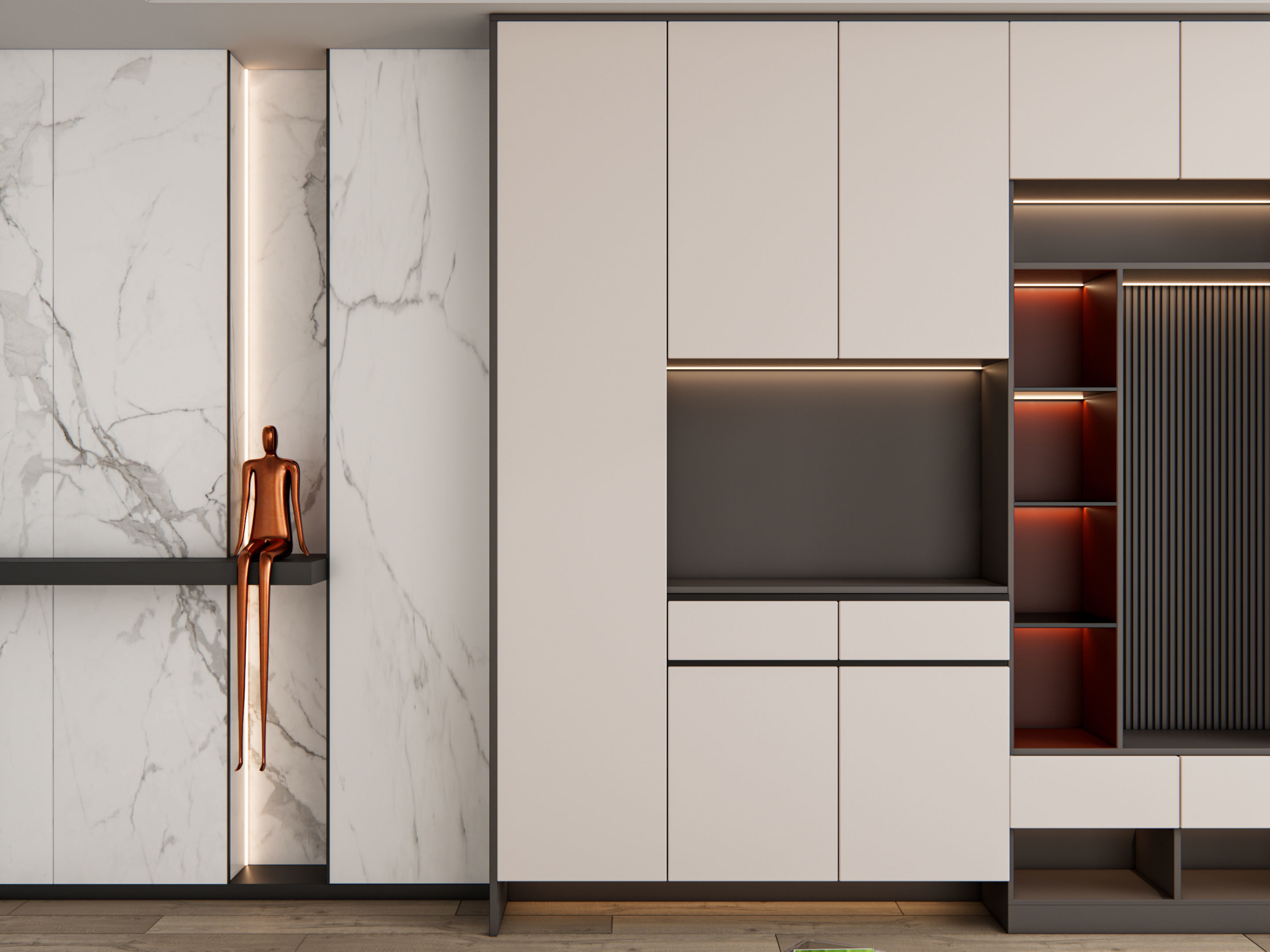 Entryway hallway entrance hall corridor furniture 18 3D model_8