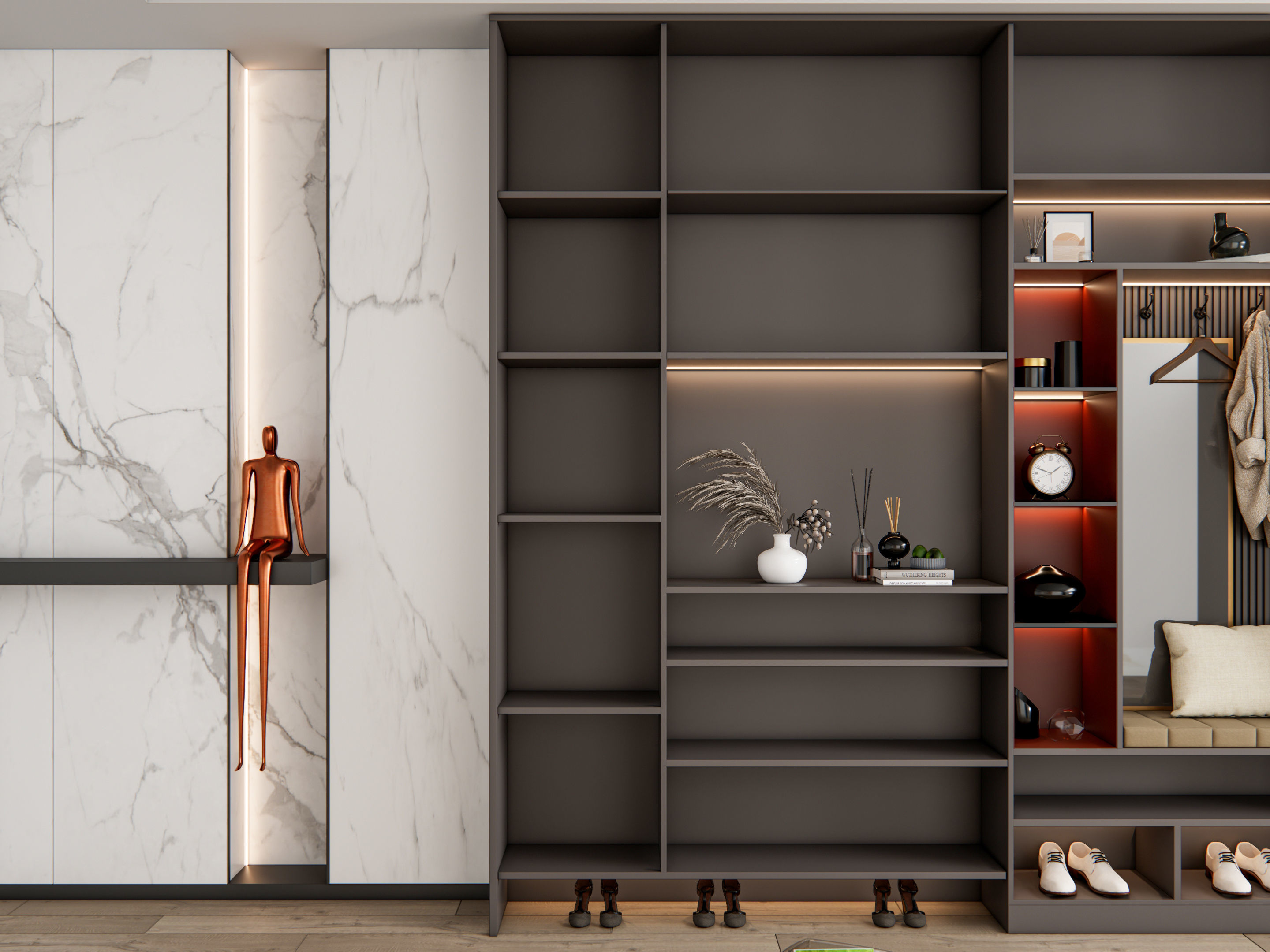 Entryway hallway entrance hall corridor furniture 18 3D model_5