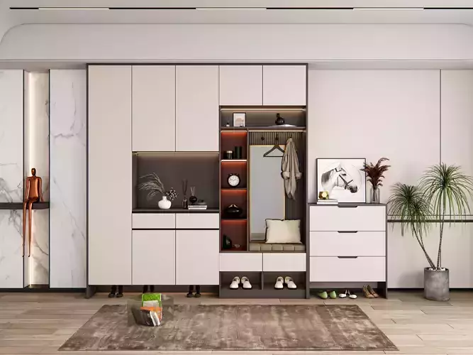 Entryway hallway entrance hall corridor furniture 18 3D model