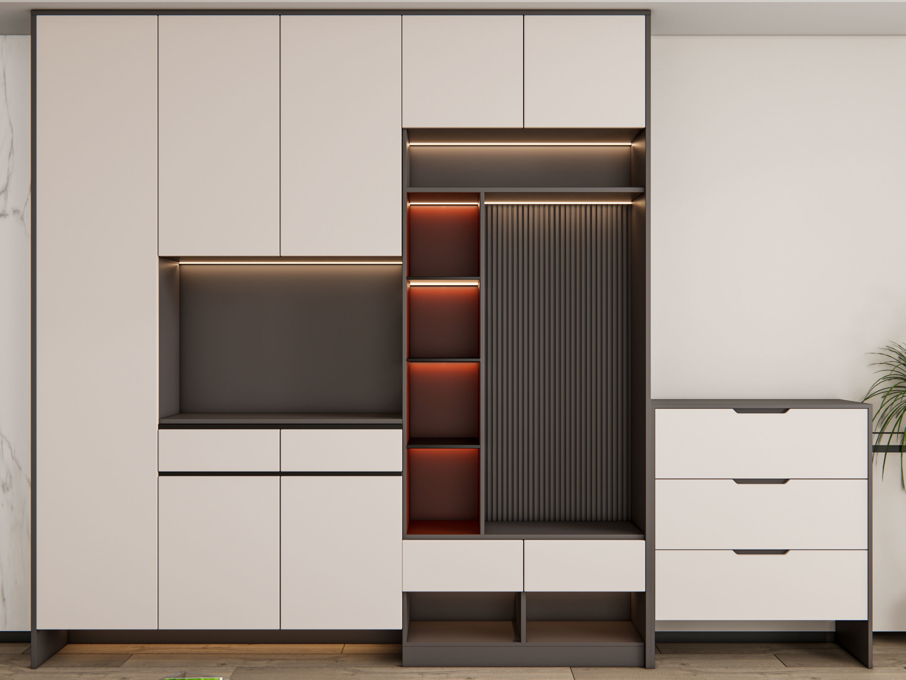 Entryway hallway entrance hall corridor furniture 18 3D model_1