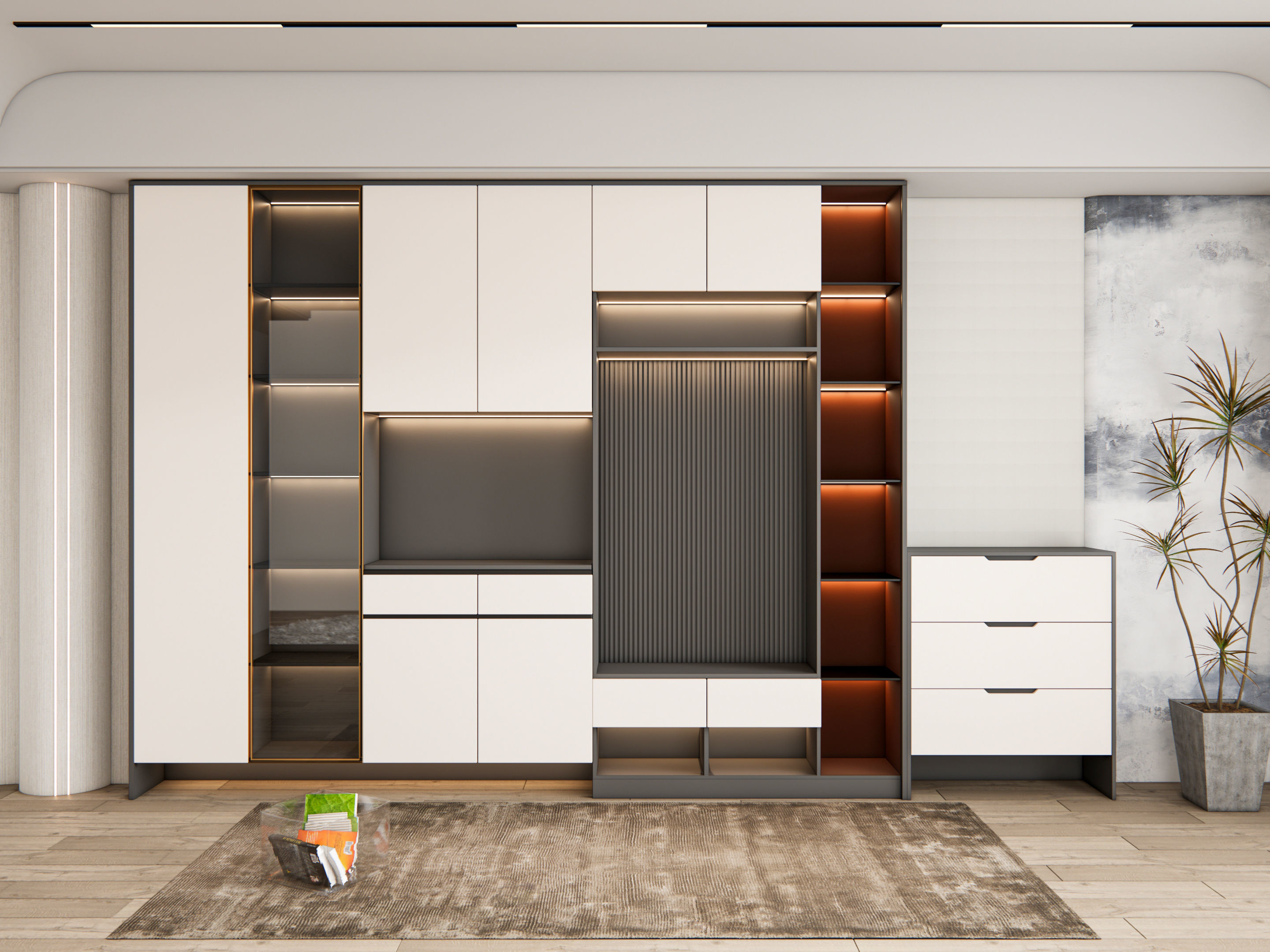 Entryway hallway entrance hall corridor furniture 19 3D model_4