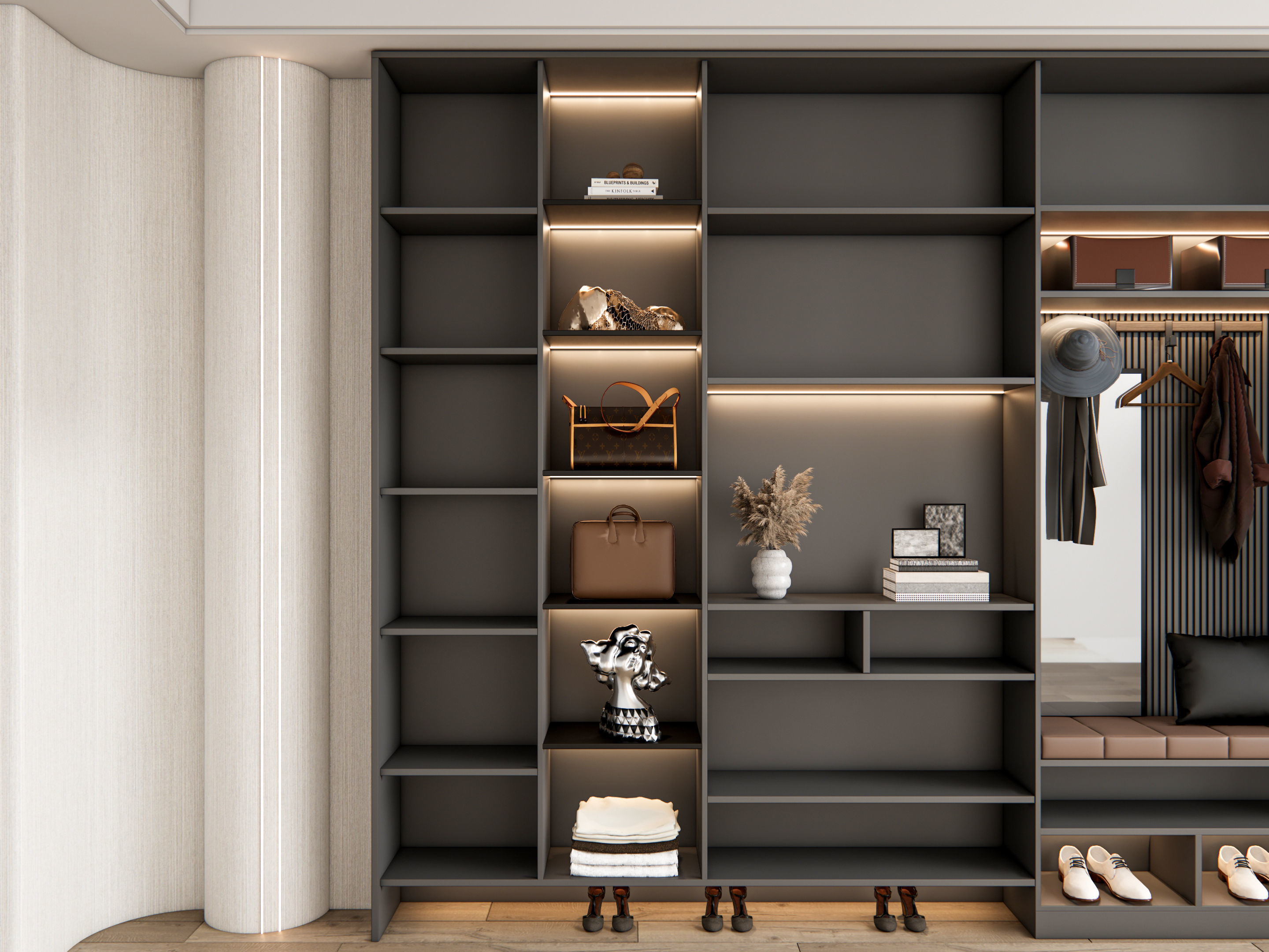 Entryway hallway entrance hall corridor furniture 19 3D model_13