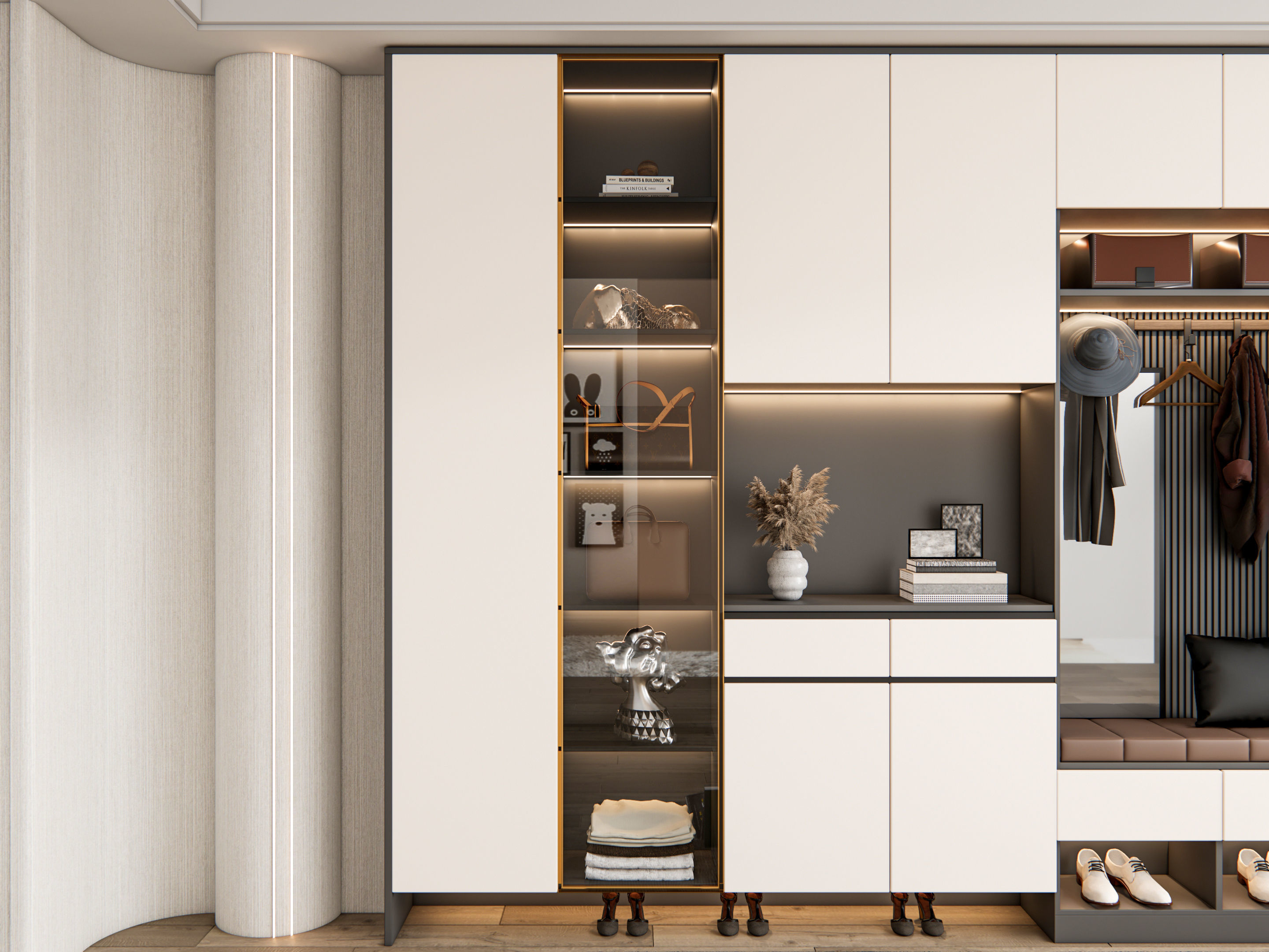 Entryway hallway entrance hall corridor furniture 19 3D model_14