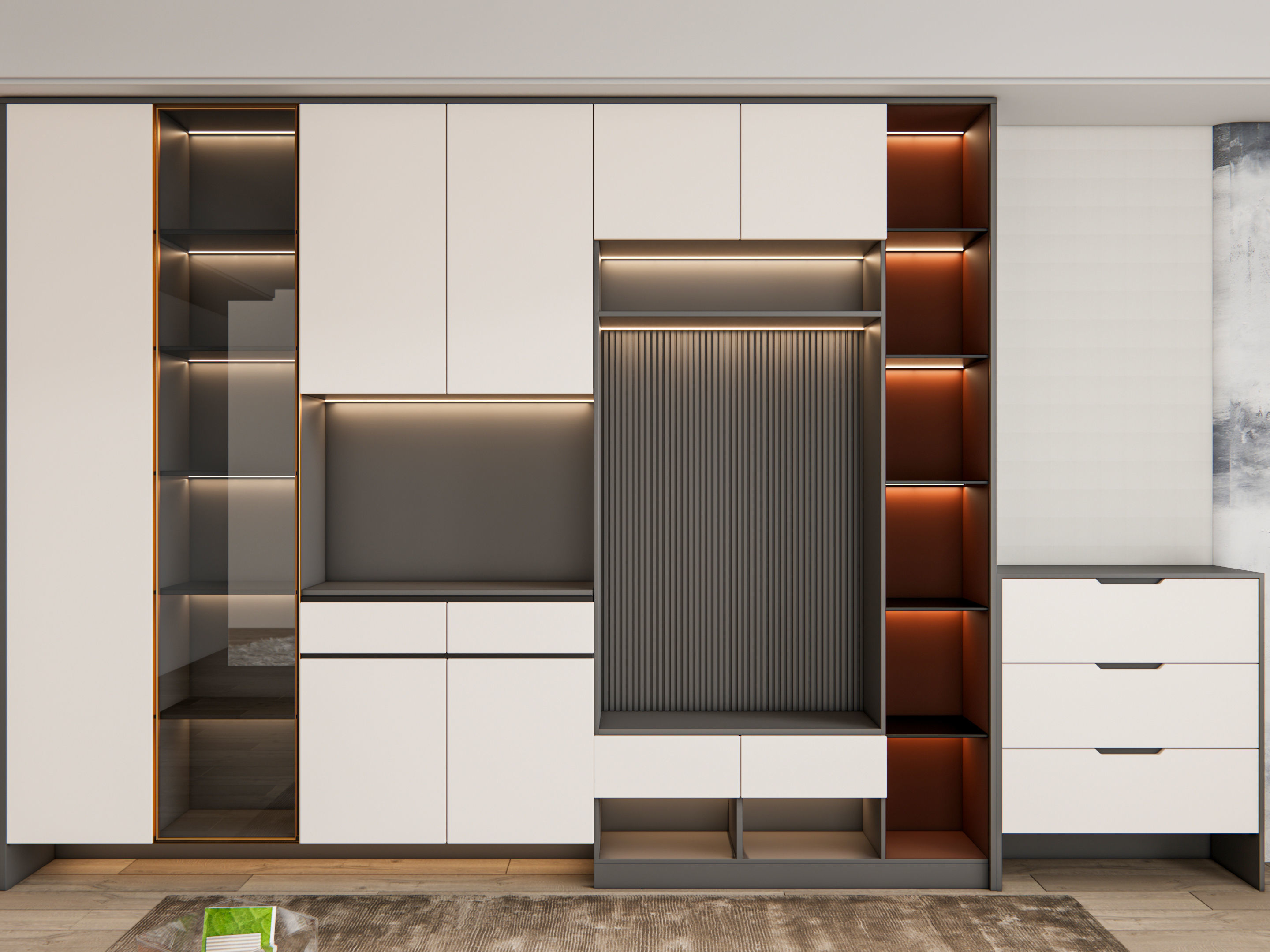 Entryway hallway entrance hall corridor furniture 19 3D model_9