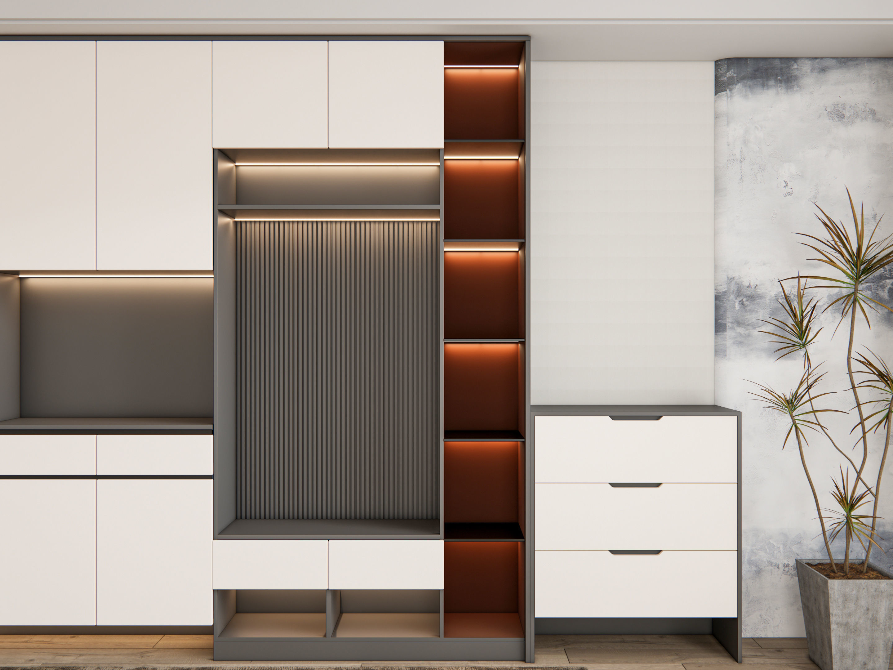 Entryway hallway entrance hall corridor furniture 19 3D model_1