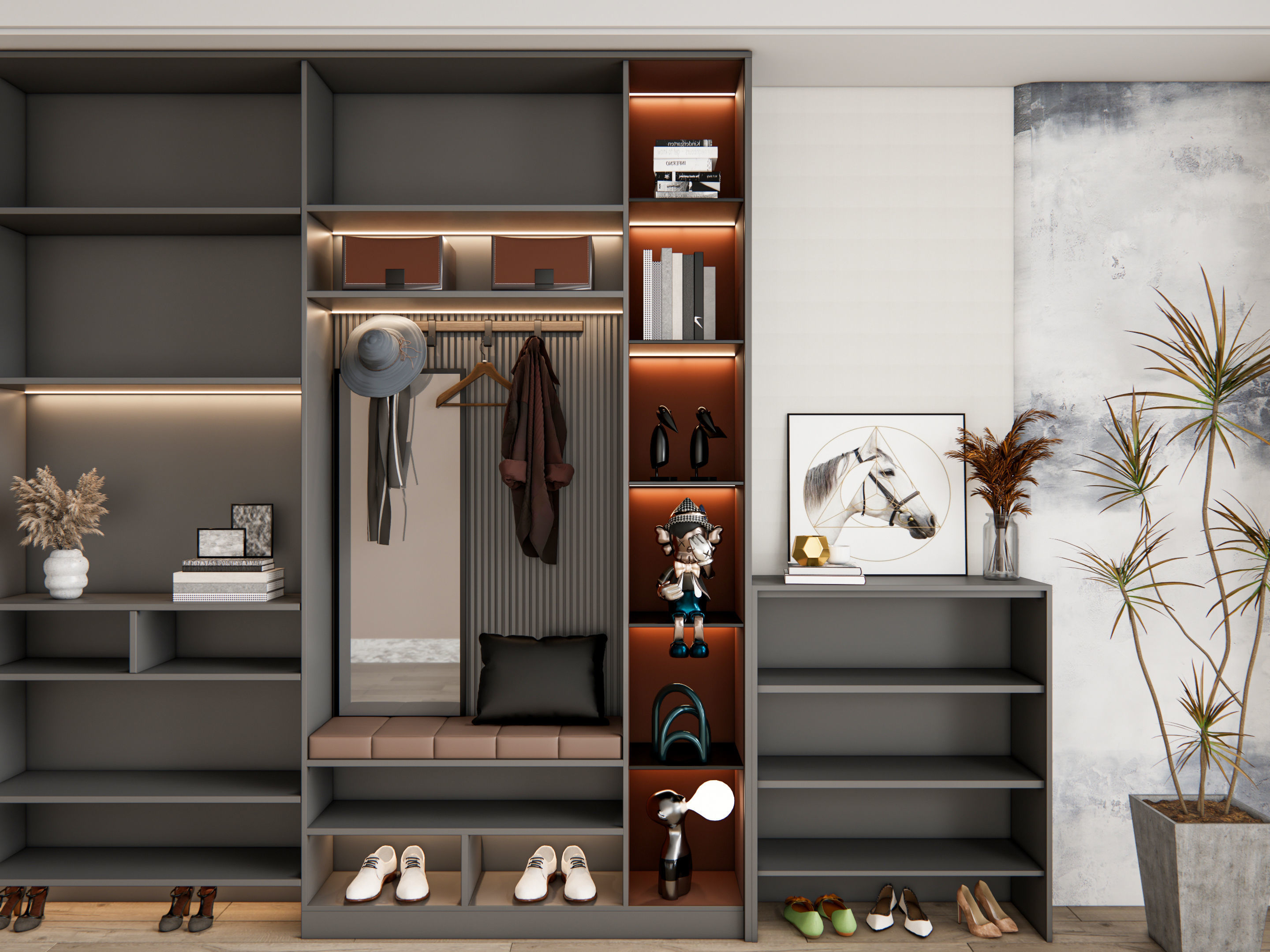 Entryway hallway entrance hall corridor furniture 19 3D model_2