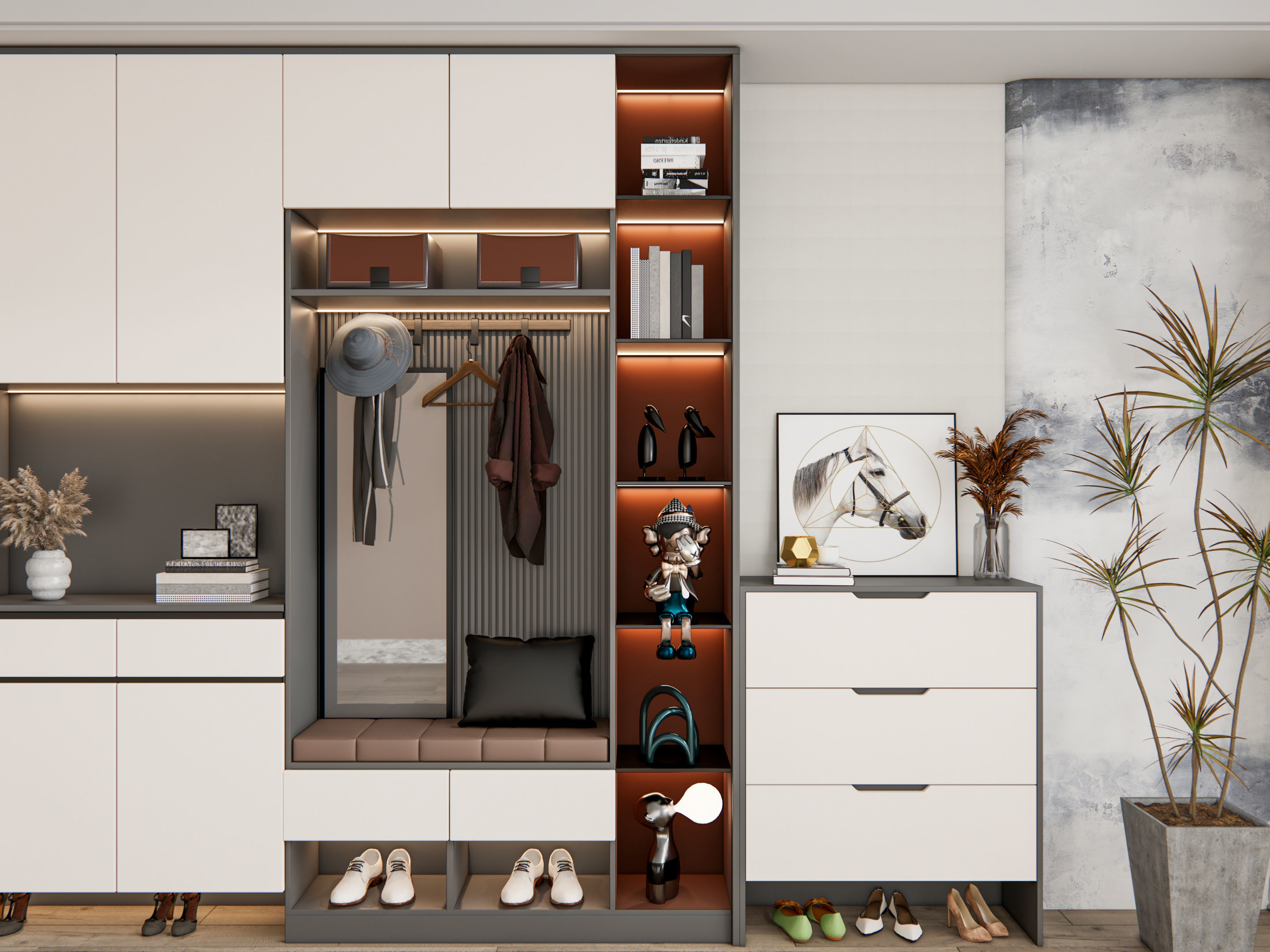 Entryway hallway entrance hall corridor furniture 19 3D model_15