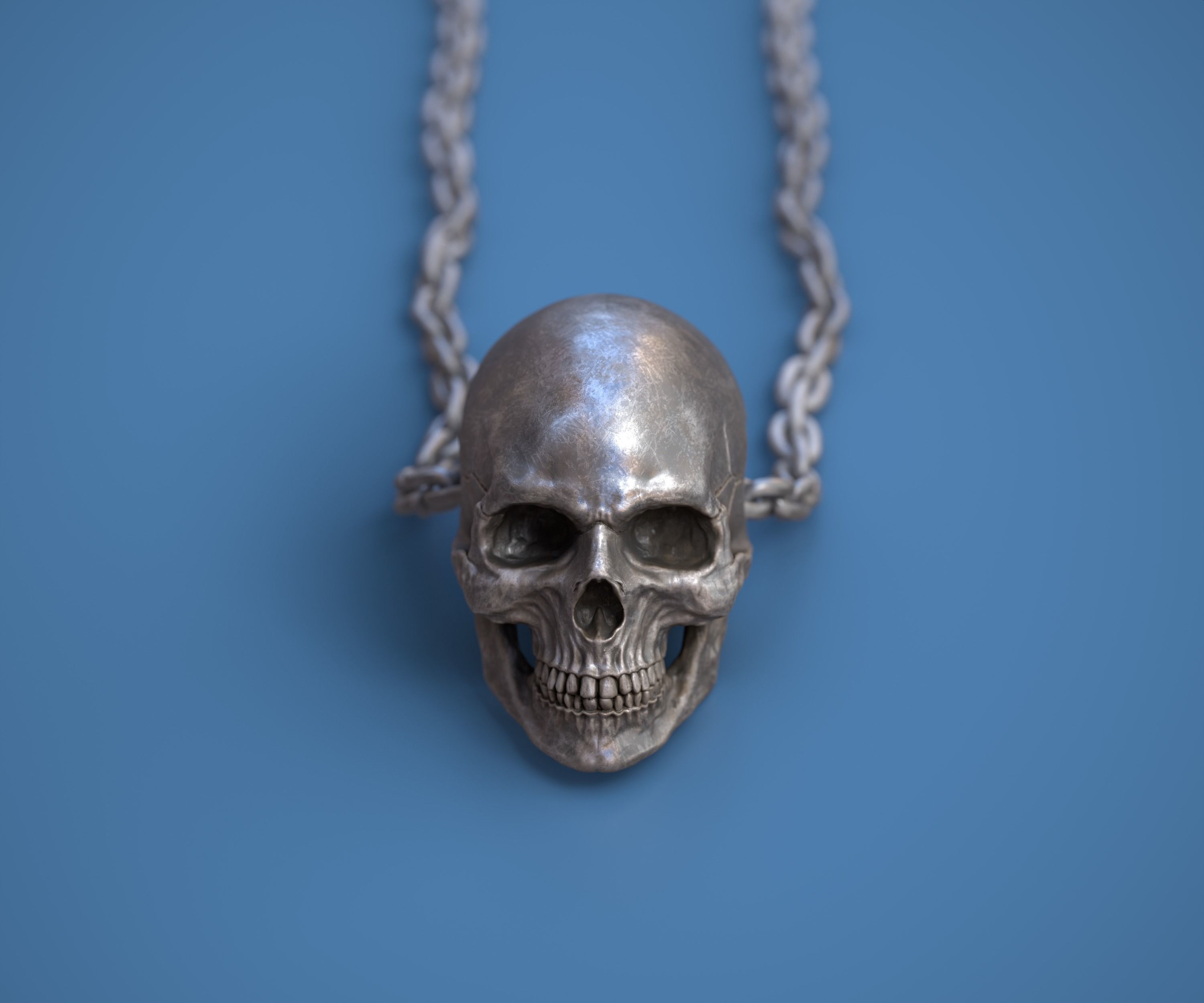 Skull Pendant 3D print model_2