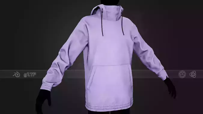 Light Violet Snowboard Hoodie Style 2