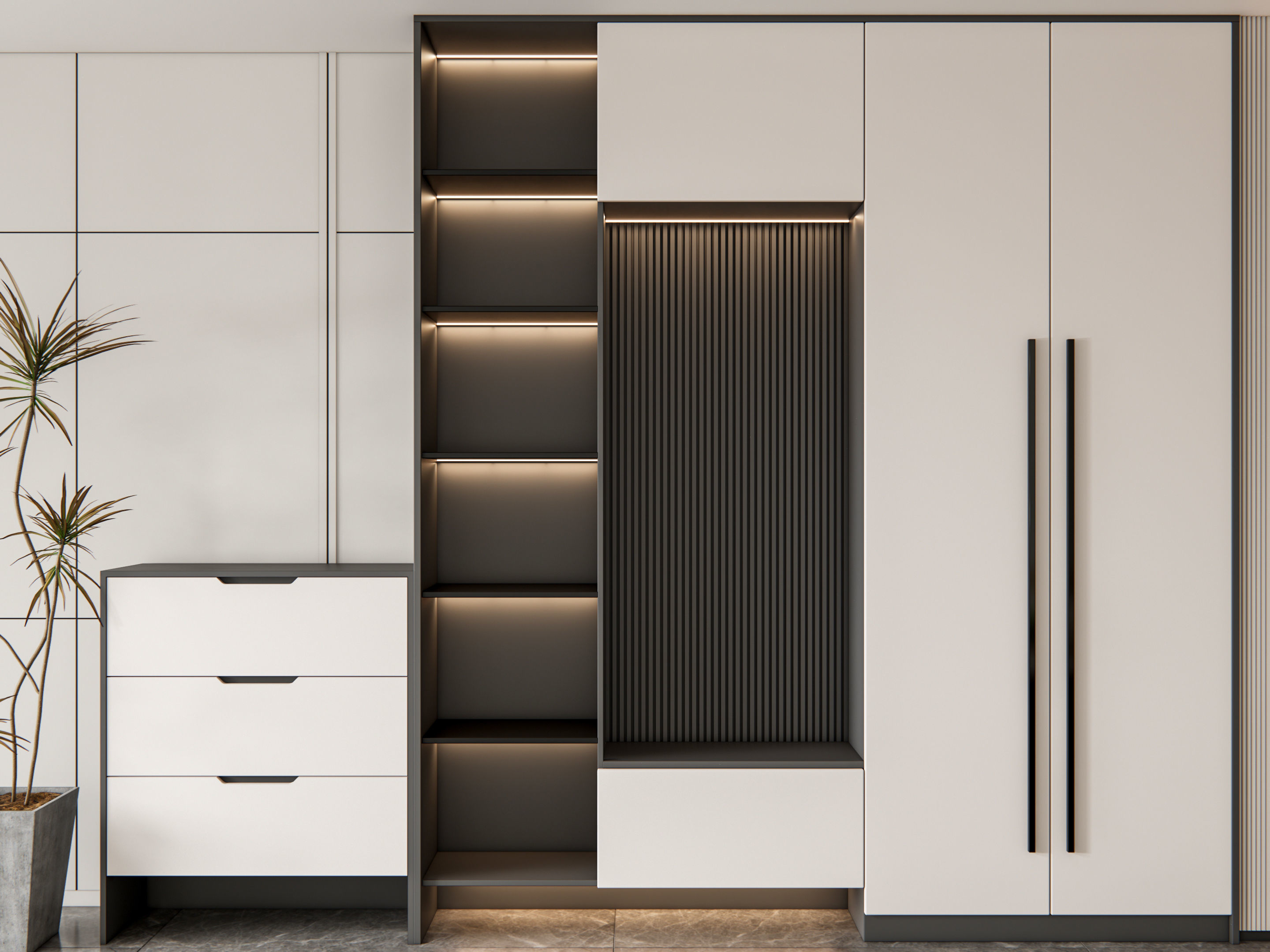 Entryway hallway entrance hall corridor furniture 20 3D model_12